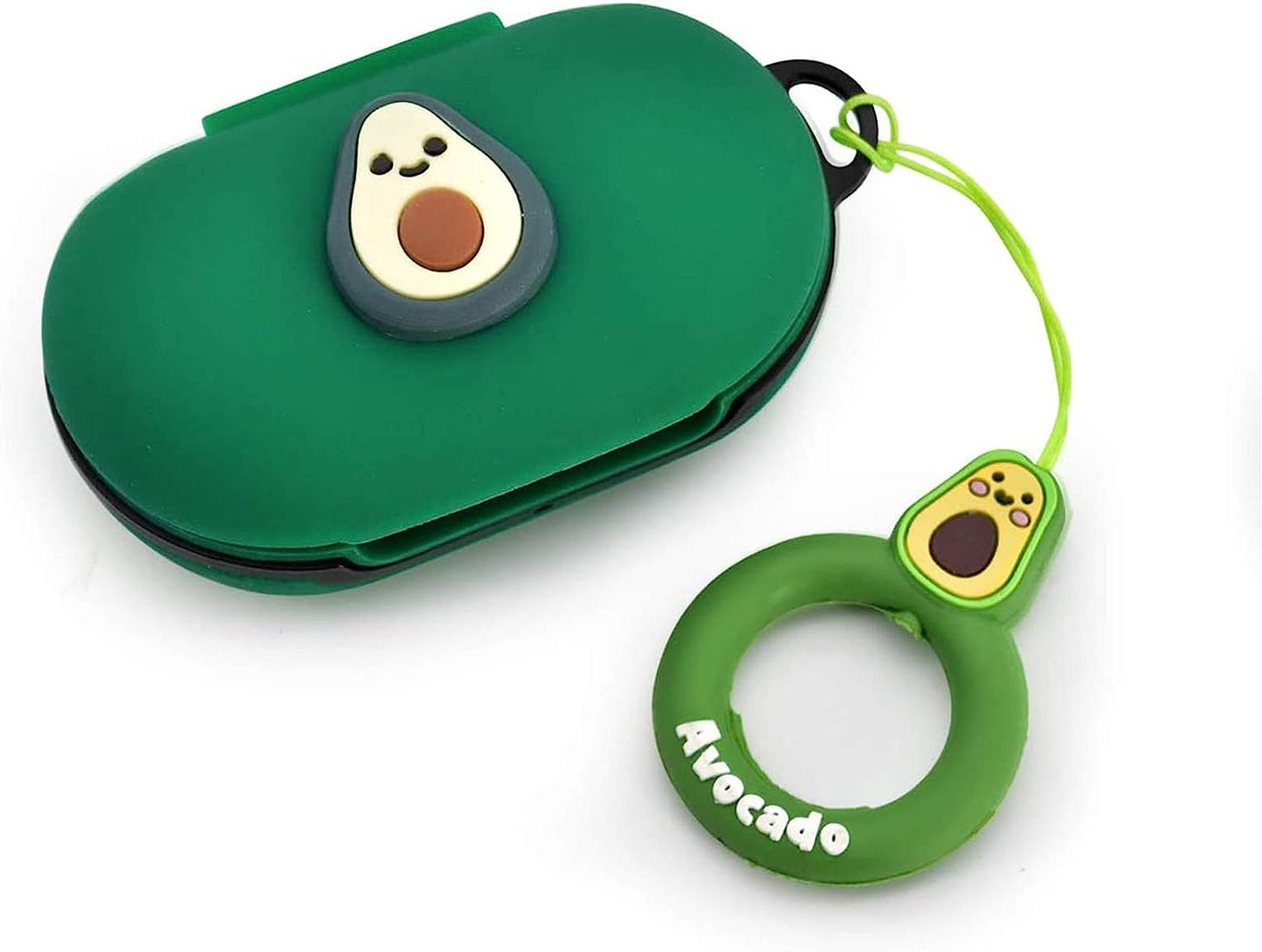 Newseego Compatible with Galaxy Buds Case, Cute 3D Funny Cover Soft Silicone Cartoon Shockproof Case with Ring Buckle Keychain Fashion Design Galaxy Buds Silicone Case for Girls Teens-Pink Cat Paw  Newseego Avocado  