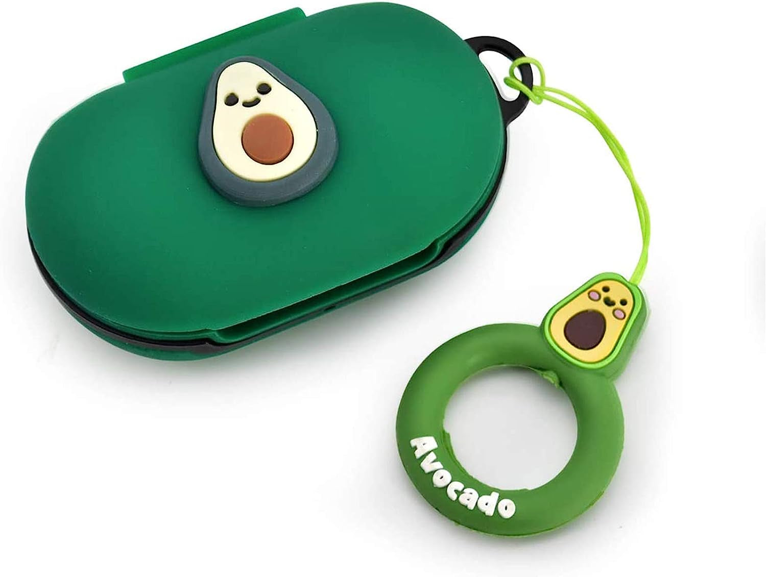 Newseego Compatible with Galaxy Buds Case, Cute 3D Funny Cover Soft Silicone Cartoon Shockproof Case with Ring Buckle Keychain Fashion Design Galaxy Buds Silicone Case for Girls Teens-Pink Cat Paw  Newseego Avocado  