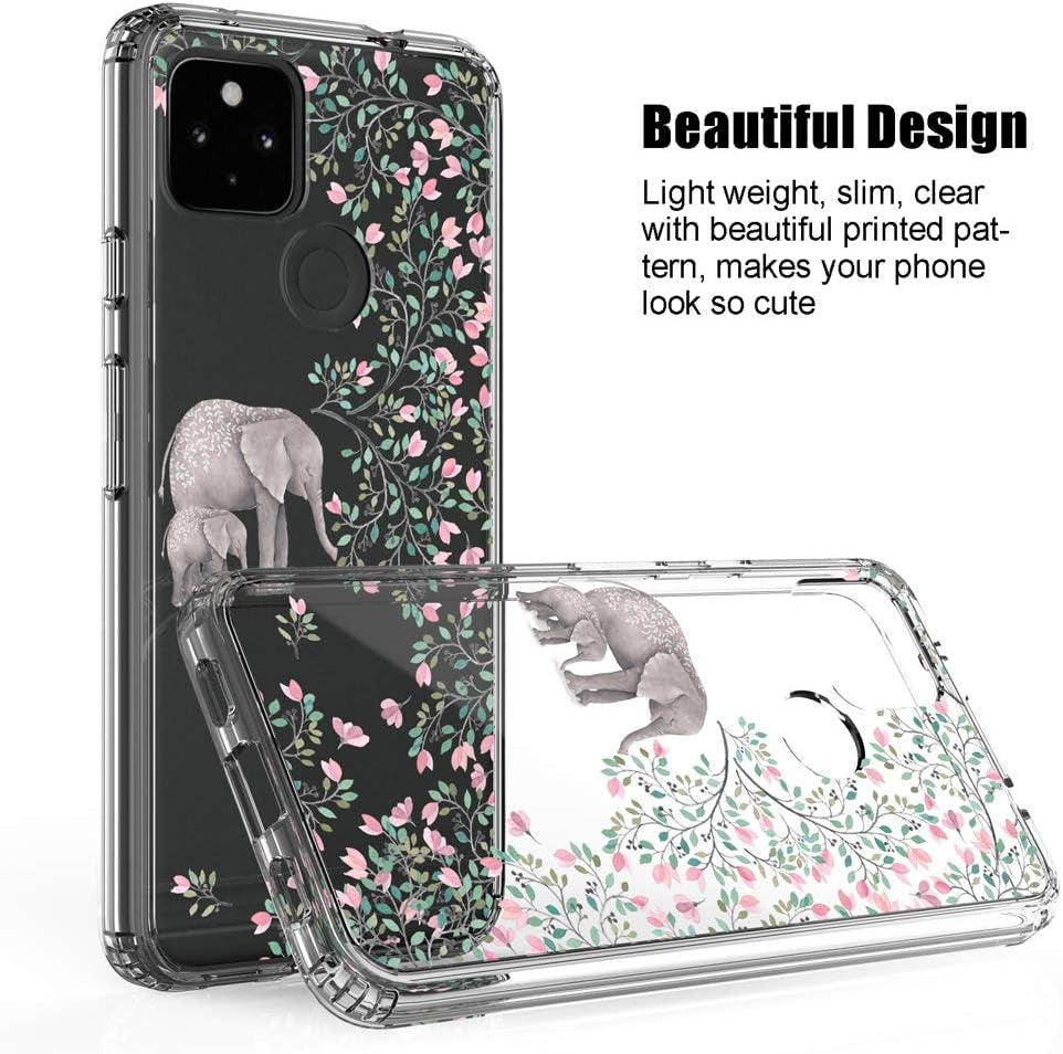 SYONER Clear Phone Case Cover for Google Pixel 4A 5G (6.2", 2020) [Not for Pixel 4A 4G Version] [Elephant]  SYONER   