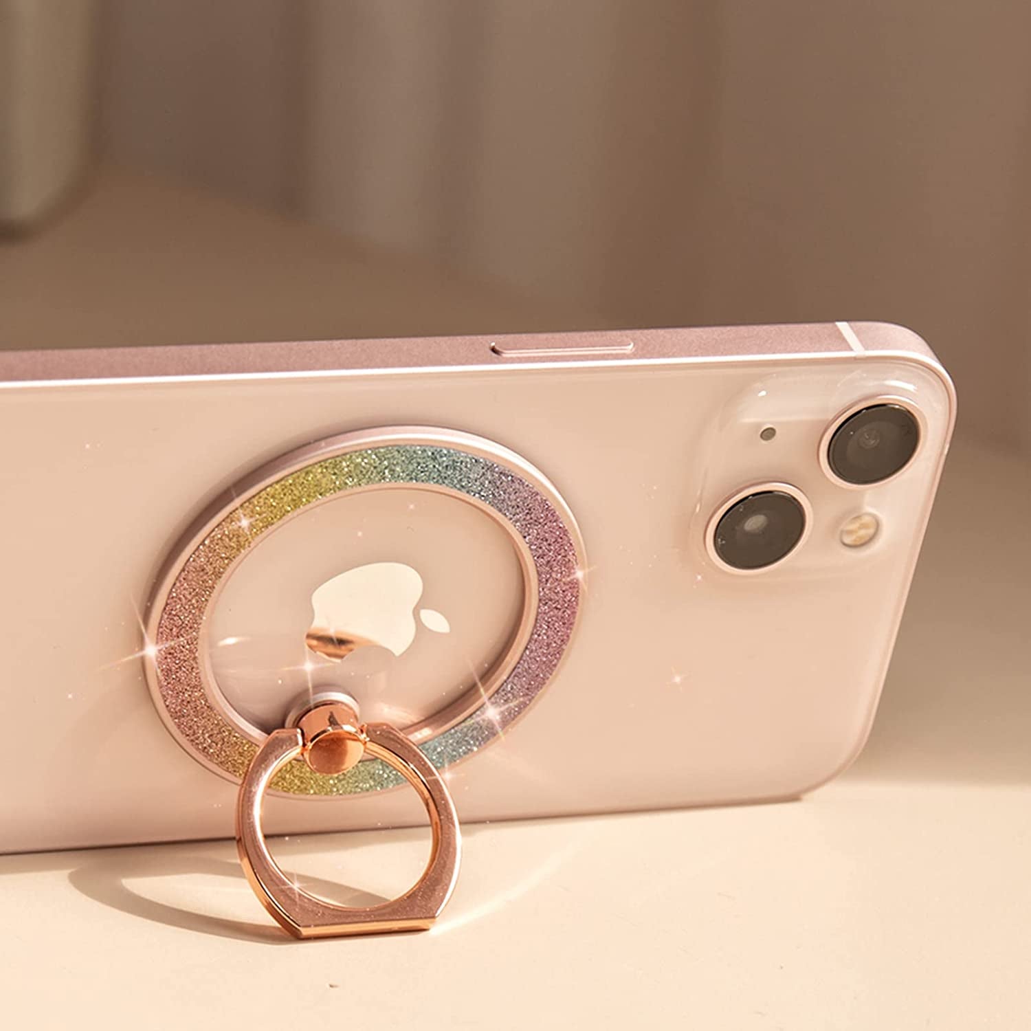 Mindsky Magnetic Phone Ring Holder for Iphone 14 13 12 Magsafe Accessories Adjustable Finger Phone Ring Grip【Removable When Wireless Charging】  Mindsky   