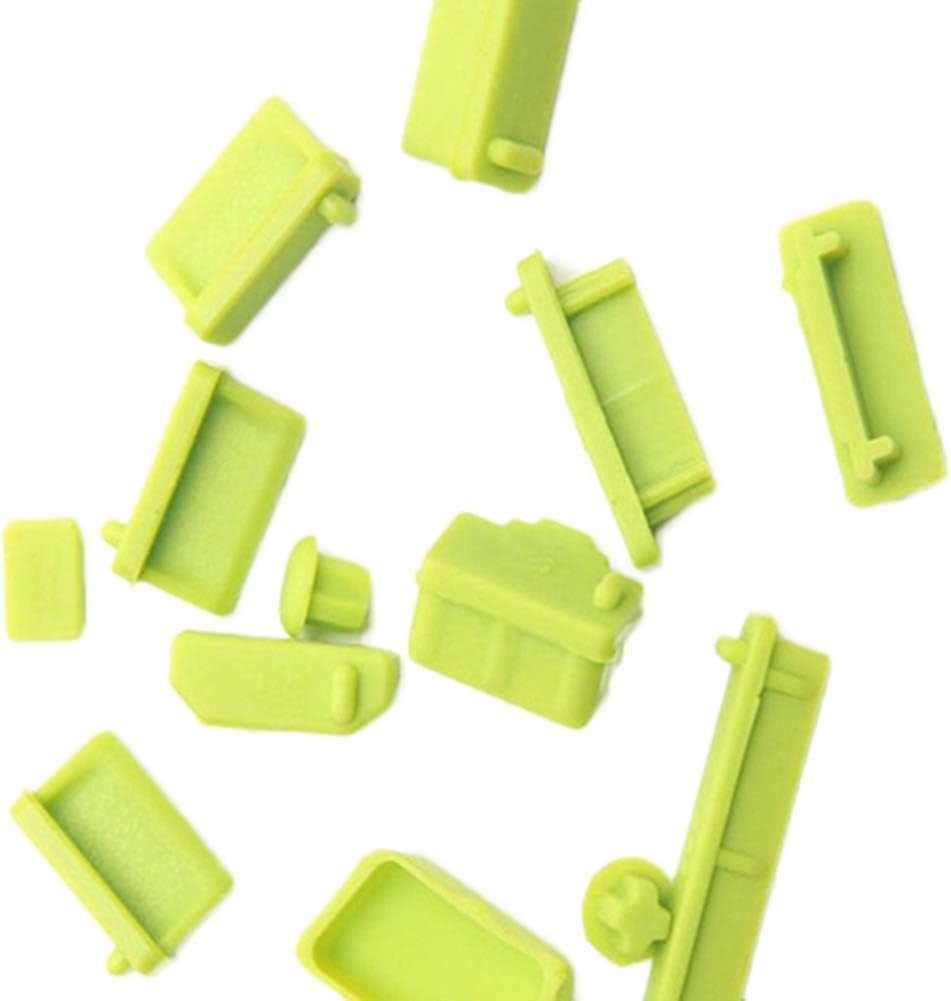 13Pcs Universal Silicone USB 2.0/3.0 Port Plug Cover Cap Female Jack Interface anti Dust Protector Compatible with Tablet PC Notebook Laptop Green  Bluelanss   