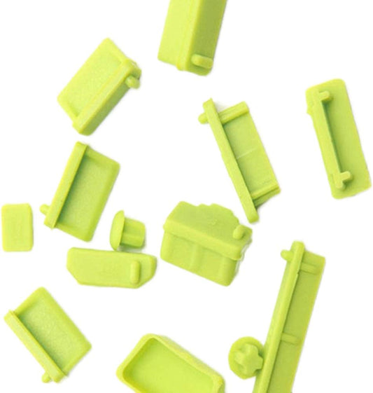 13Pcs Universal Silicone USB 2.0/3.0 Port Plug Cover Cap Female Jack Interface anti Dust Protector Compatible with Tablet PC Notebook Laptop Green  Bluelanss   
