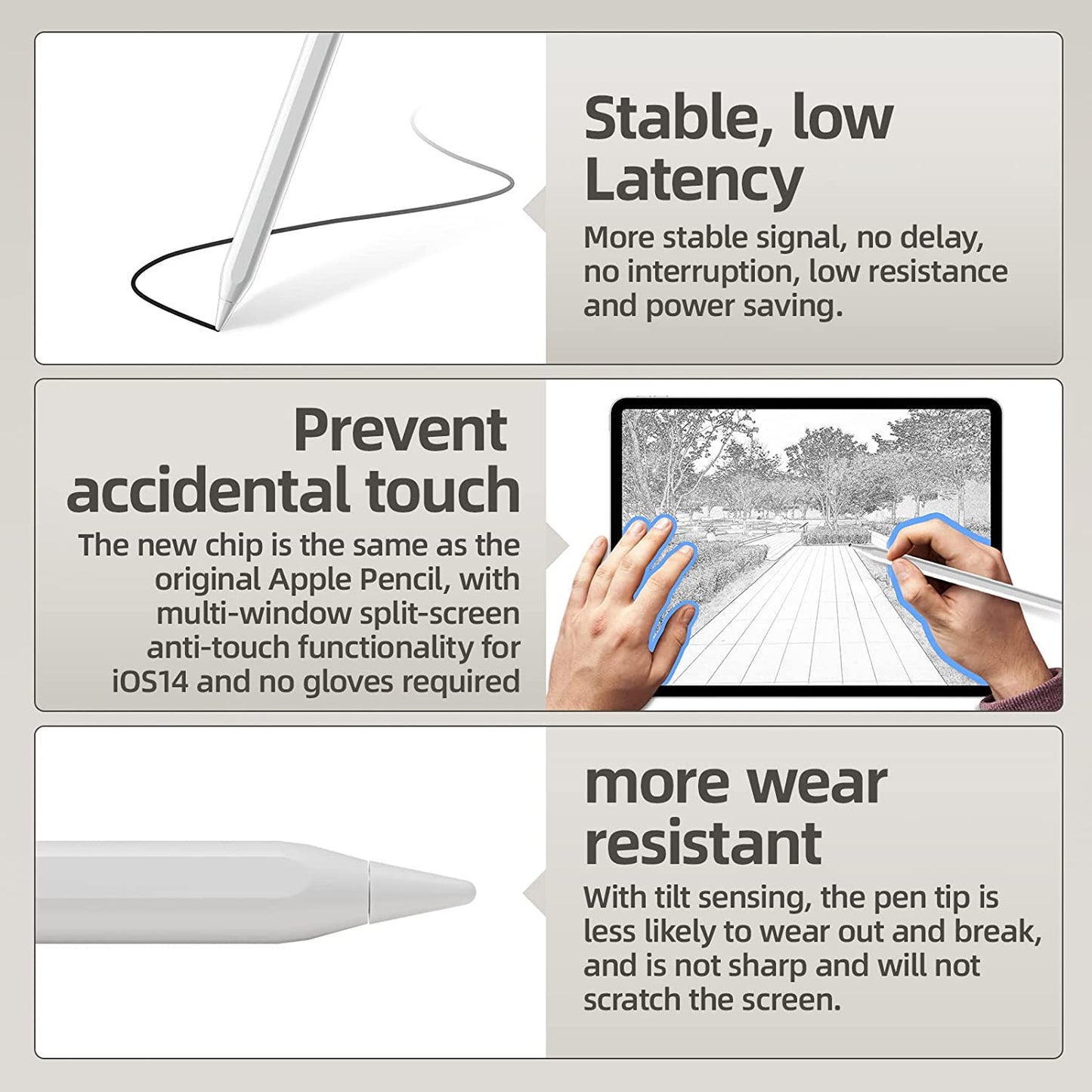 HOU [6 Pack] Apple Pencil Tips,Replacement Tips for Apple Pencil 2Nd Generation,Apple Pencil 1St Generation Spare Nib for Ipad Pen/Stylus Pen,Apple Pencil 2/1,Plastic &Metal Apple Tips  HOU   