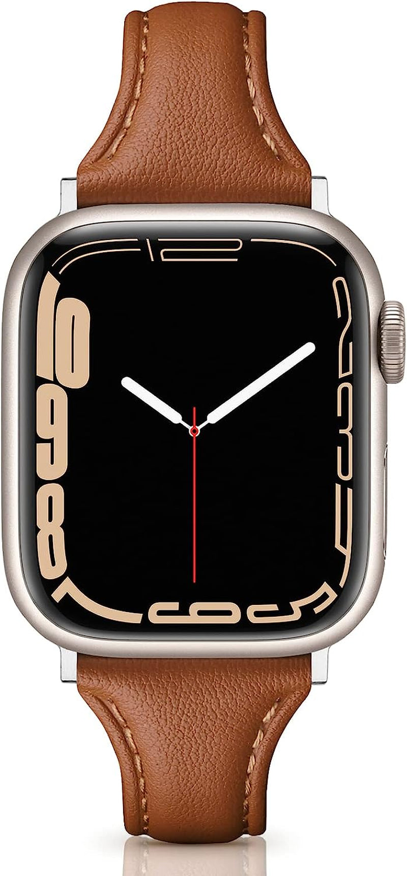 Eyamumo Leather Band Compatible for Apple Watch Band 38Mm 40Mm 41Mm, Slim Thin Elegant Genuine Leather Strap Compatible for Iwatch Series 8, 7, 6, 5, 4, 3, 2, 1, SE, Sport & Edition for Women  Eyamumo 1-Brown 38mm / 40mm / 41mm 