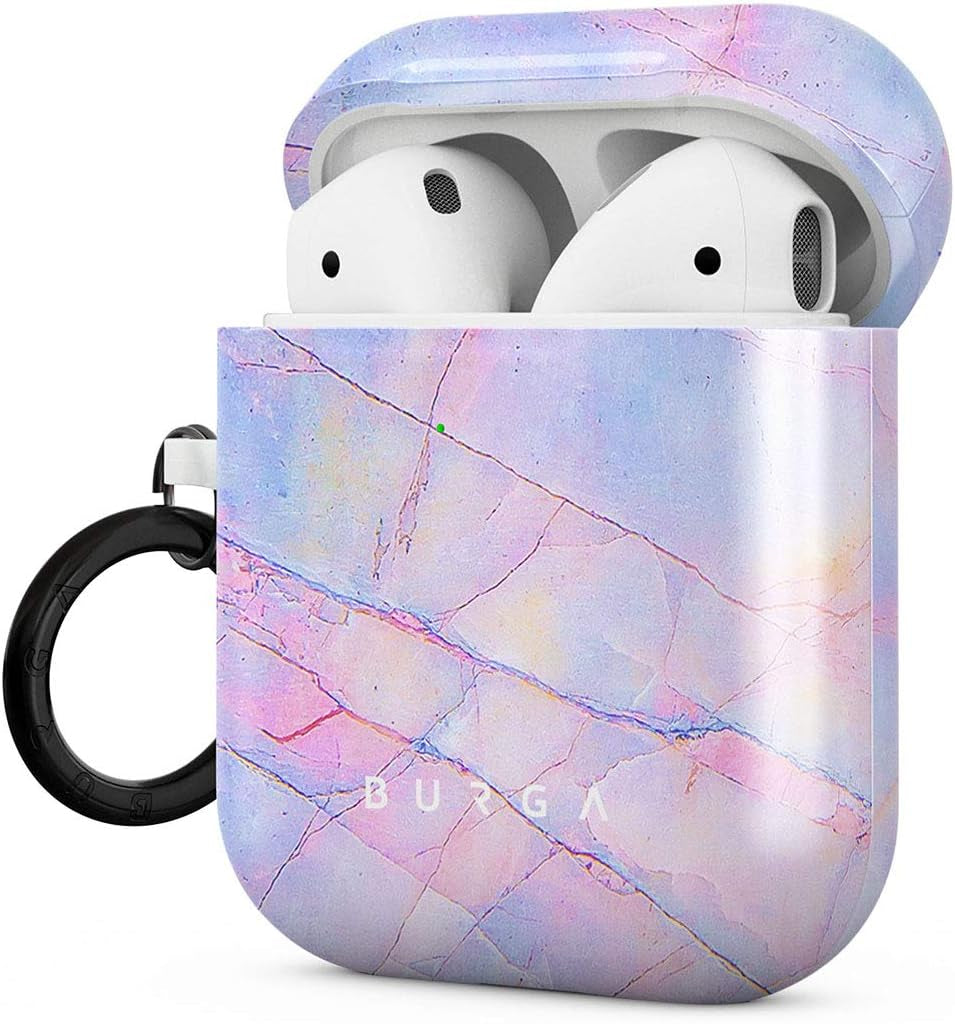 Burga Airpod Hardcase Compatible with Apple Airpods MAX Case, Sky Blue Mint Green Gold Dusts Marble Turquoise Azure Ocean Cute Case for Women, Protective Hard Plastic Case Cover  BURGA Cotton Candy Airpods 1&2 