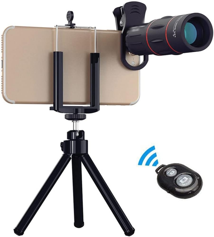 LJMXG 18X Monocular Zoom Optical Cell Phone Lens Universal for Smartphones Clip Telephoto Camera Lens  yqftts   