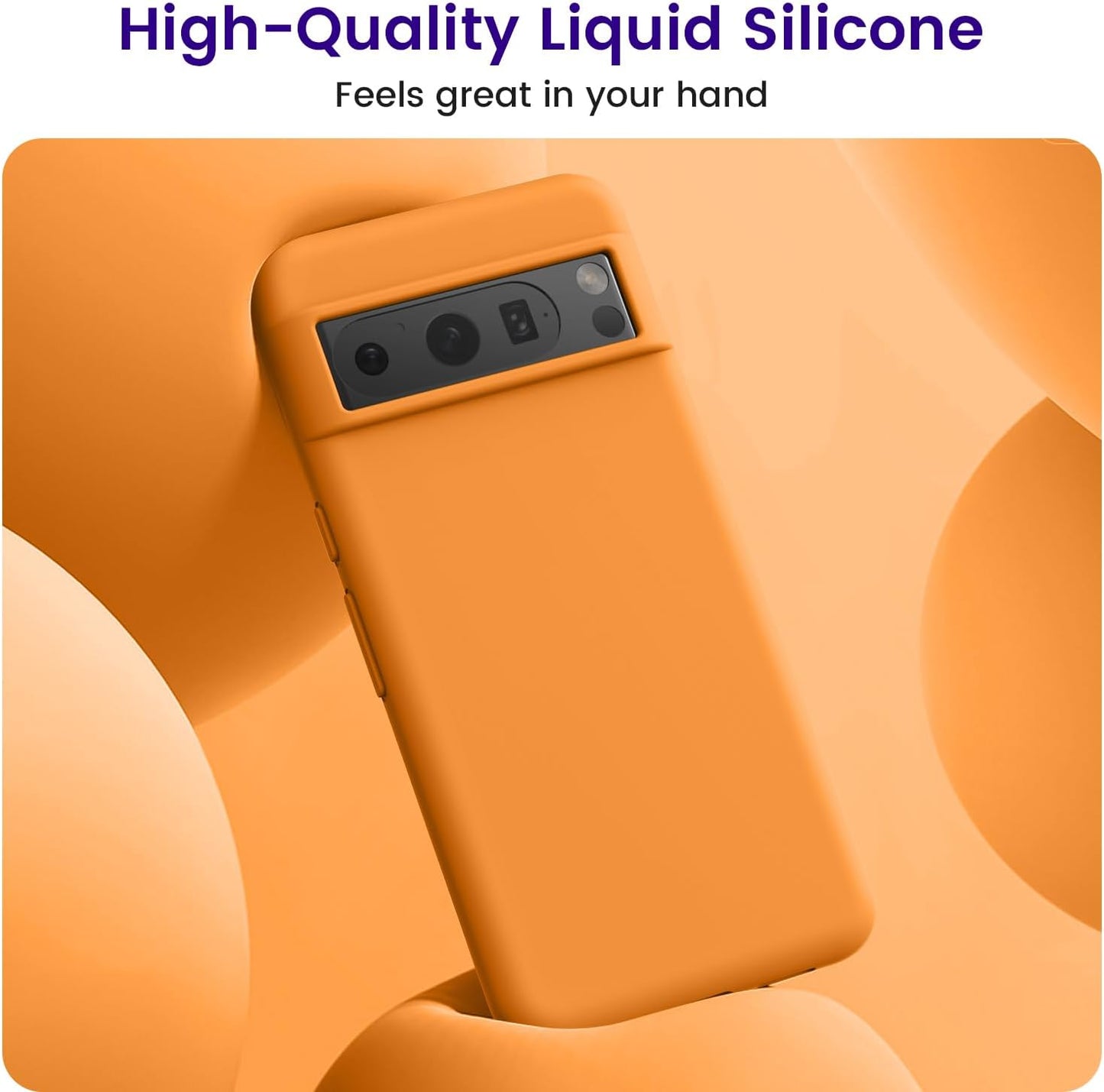 OTOFLY Designed for Pixel 8 Pro Case, Silicone Shockproof Slim Thin Phone Case for Google Pixel 8 Pro 6.7 Inch (Apricot)  OTOFLY Direct   