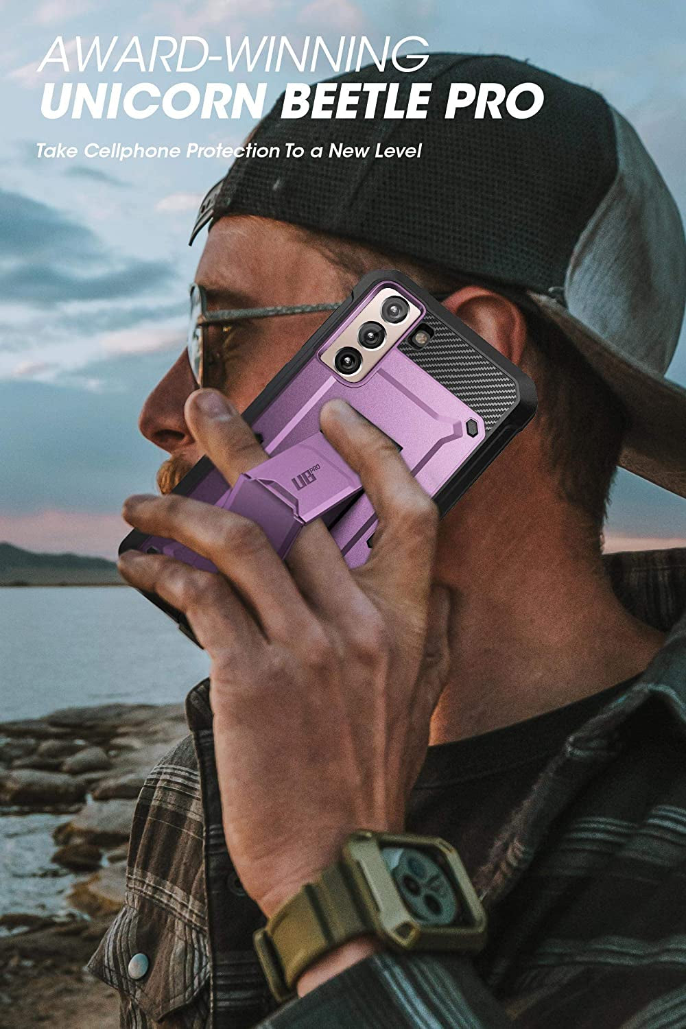 SUPCASE Unicorn Beetle Pro Series Case Designed for Samsung Galaxy S21 5G (2021 Release), Full-Body Dual Layer Rugged Holster & Kickstand Case without Built-In Screen Protector (Violte)  SUPCASE   