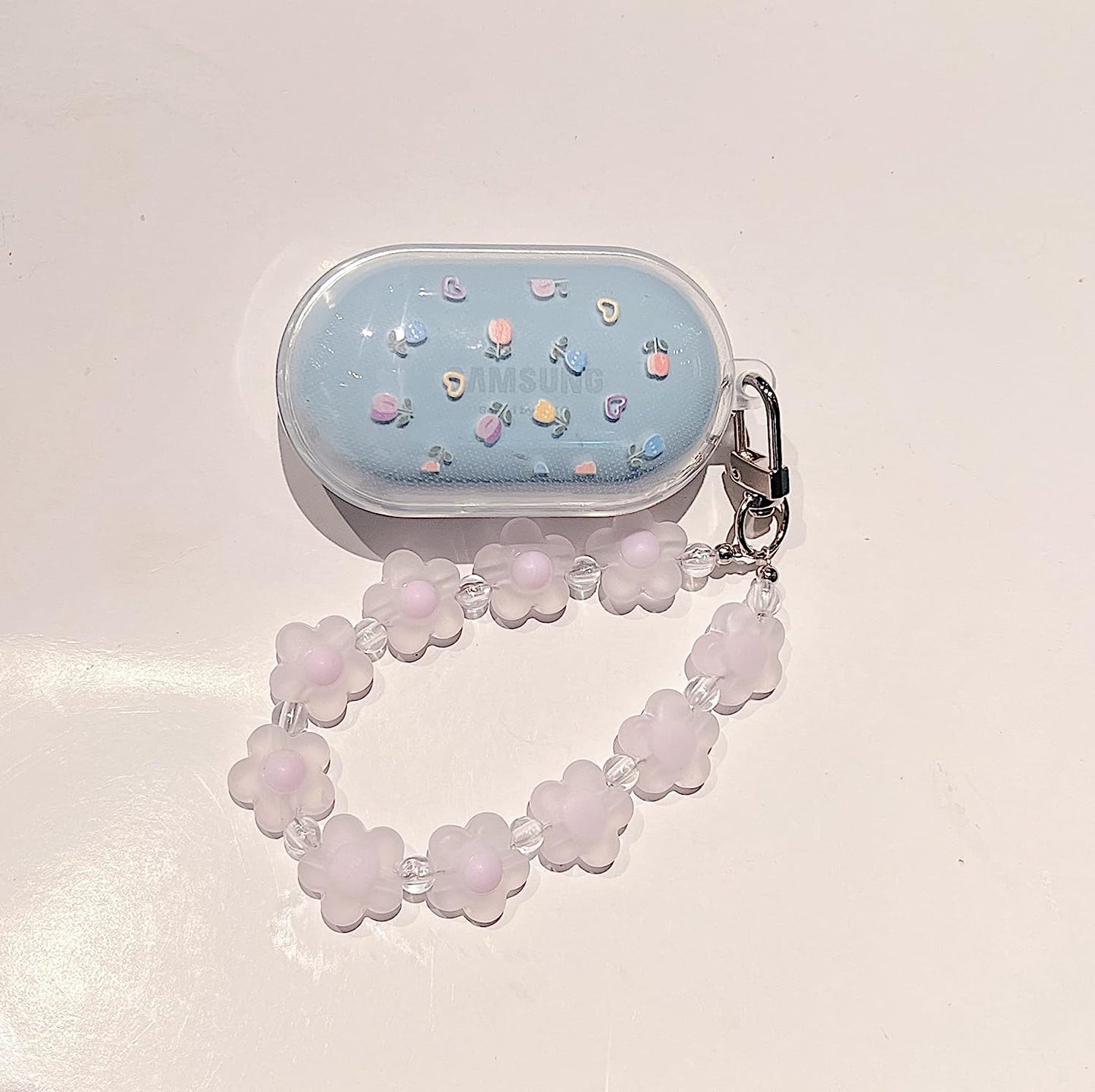 CASEVERSE Case for Samsung Galaxy Buds plus (2020) /Galaxy Buds (2019), Protective Hard Cover Skin with Keychain Carabiner Support Wireless Charging  CASEVERSE   