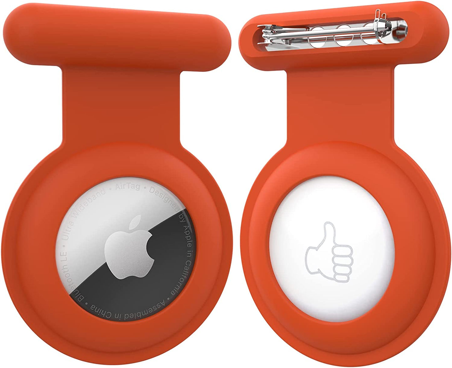 HLHGR Airtag Case Holder for Kids,Hidden Apple Air Tag Holder for Kids -Elderly Pet Clothing Safer Easy to Keep Hidden Pink…  HLHGR 2pcs-orange 2pcs 