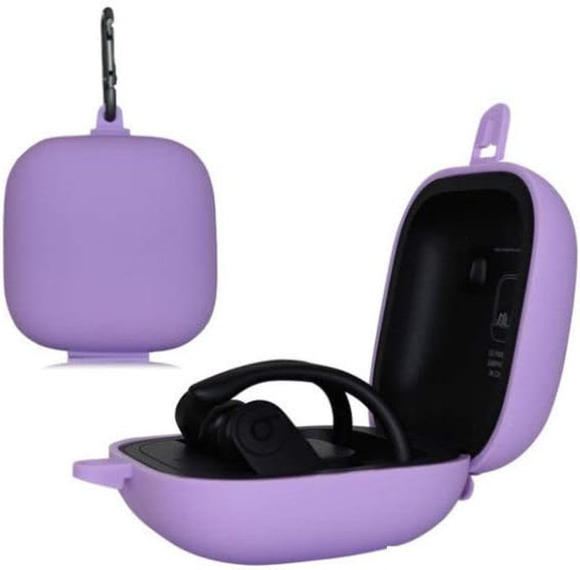 Compatible for Beats Powerbeats Pro Headset, Earphone Case - Creative Headphone Protective Box Metal Buckle Silicone Skin Headset Storage Shell  UKCOCO   