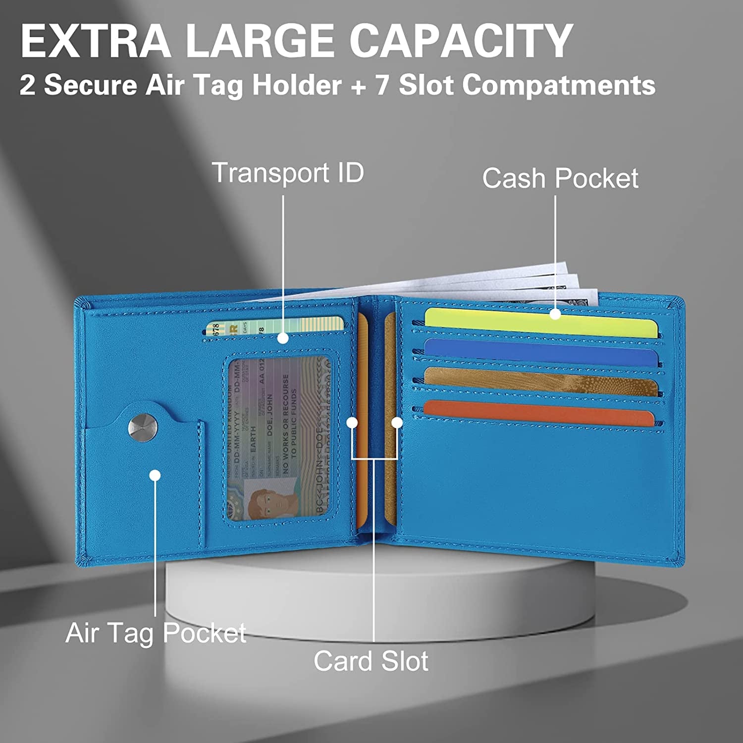 Roll over Image to Zoom in GIPUSSON Men'S Leather Slim Bifold Wallet RFID Blocking Front Pocket Wallets for Men with Stylish Gift Box  GIPUSSON   