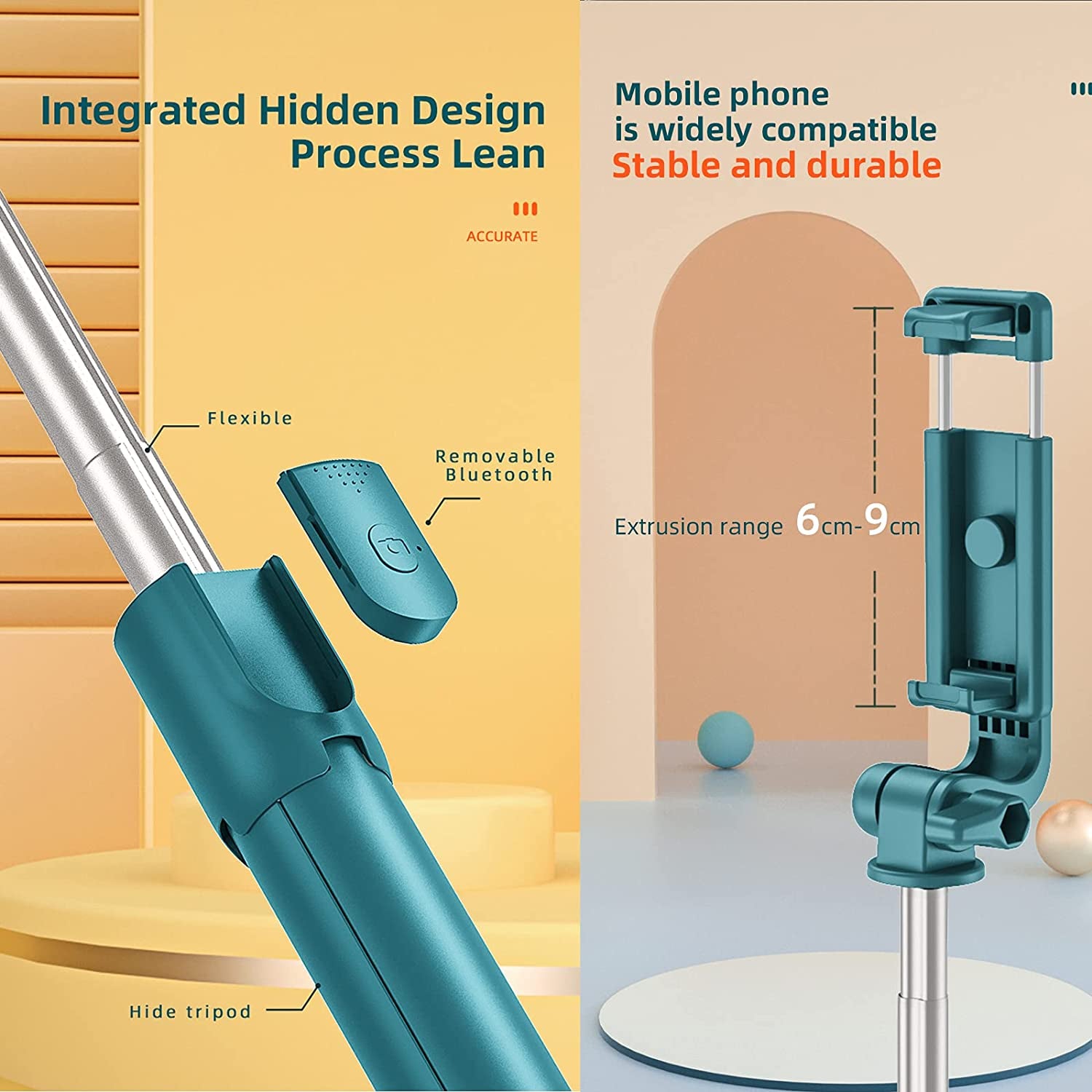 [2021 Upgraded] MQOUNY Selfie Stick, Handheld Tripod with Detachable Wireless Remote and Tripod Stand Compatible with Iphone 12 11 Pro Xs Max Xr X 8 7 6 Plus, Android Samsung Smartphone  MQOUNY Dongguan Manxin Electronic Technology Co. , Ltd.   