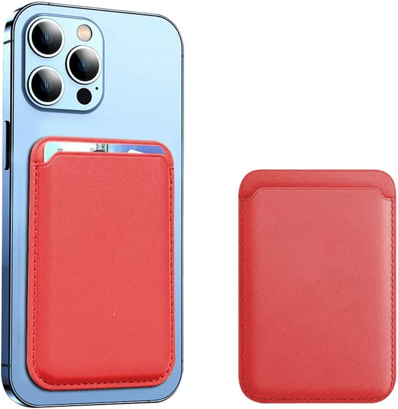 Gyizho Magnetic Card Wallet Holder with Magsafe for Iphone 14 Pro Max/14 Plus/14 Pro/14, for Iphone 13 Pro Max/13 Pro/13/13 Mini, for Iphone 12/12 Pro/12 Max/12 Mini,Midnight  Gyizho Red  