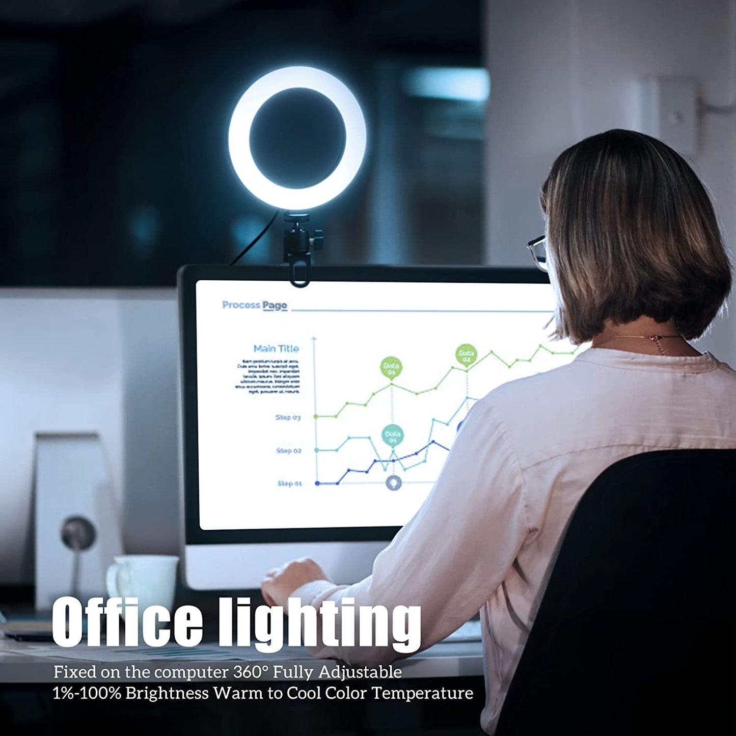 Jiozer,Selfie Ring Light for Zoom Meeting, Dimmable Desktop LED Circle Light with Tripod Stand, 6'' Lighting Kit Gifts for Live Streaming/Laptop Video Conference/Makeup/Youtube/Vlog/Video Recording  JIOZER   