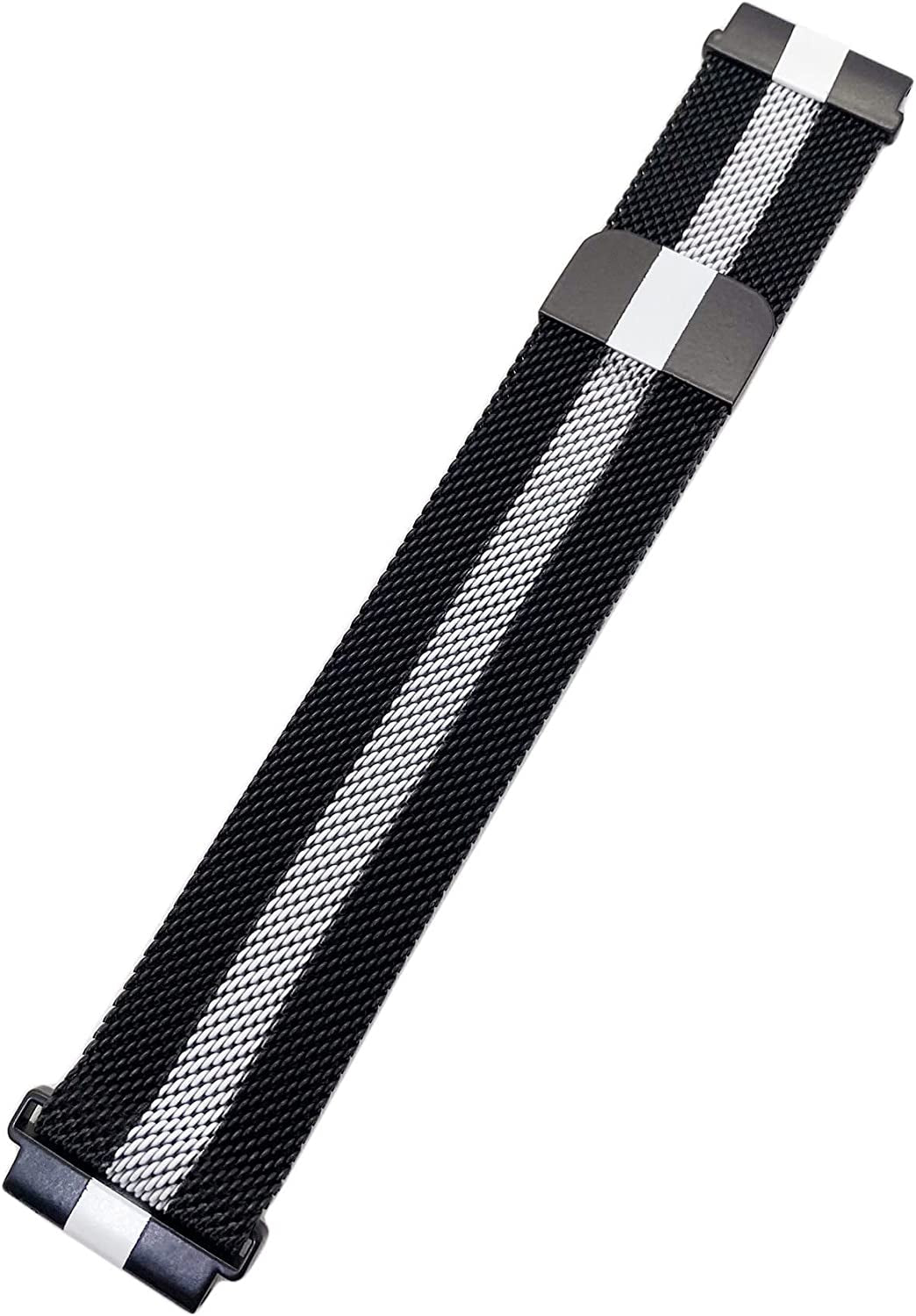 Compatible with Galaxy Watch 3 45Mm/Samsung Galaxy Watch 46Mm/Gear S3 Frontier/Classic Band, 22Mm Stainless Steel Strap Replacement for Samsung Galaxy Watch 46Mm Smartwatch (Colorful)  Morsey Black to white 22mm 