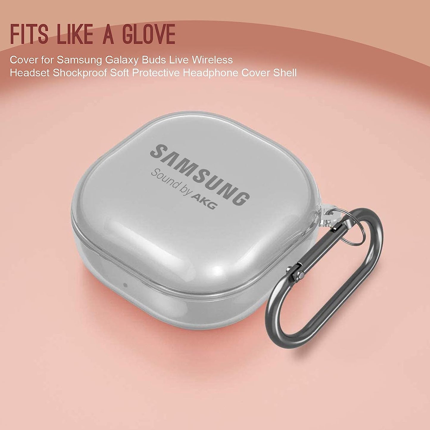 AIIKO Compatible Galaxy Buds 2 Pro Case 2022/Galaxy Buds 2/Pro Case 2021 /Galaxy Buds Live Case 2020 Clear Soft TPU Shockproof Case Protective Cover for Samsung Earbuds with Keychain - Clear Black  AIIKO   