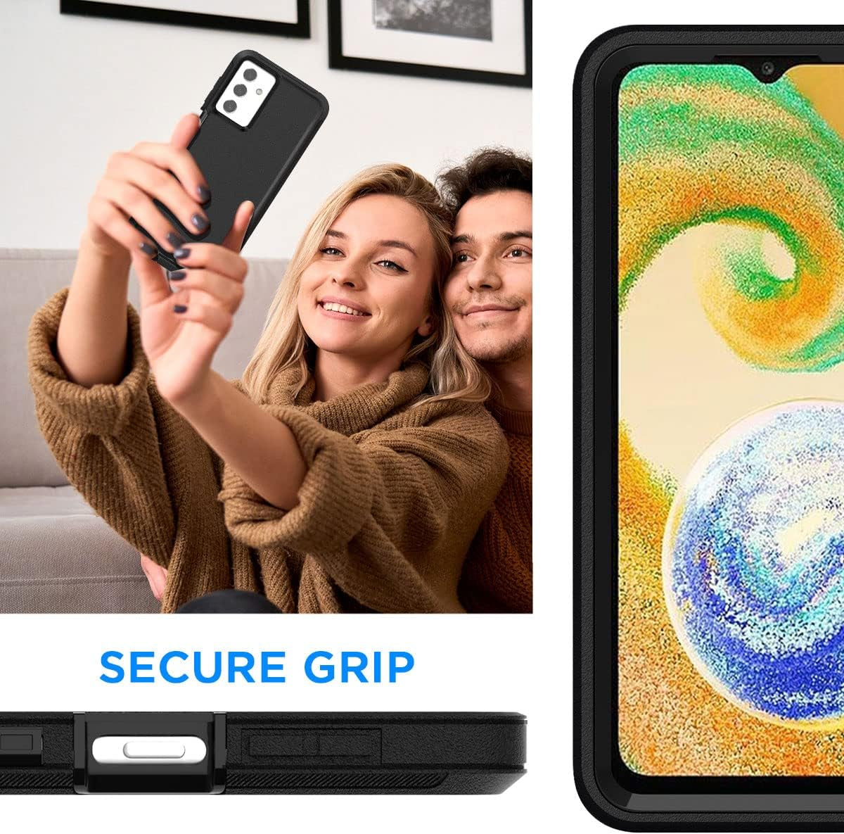 Aicase for Galaxy A04S/A13 Case(6.5")+Belt Holster,Heavy Duty 3-Layer Rugged Phone Cover,Durable Military Grade Protection Shockproof/Drop Proof/Dust-Proof Protective for Samsung A04S/A13 5G 2022  AICase   