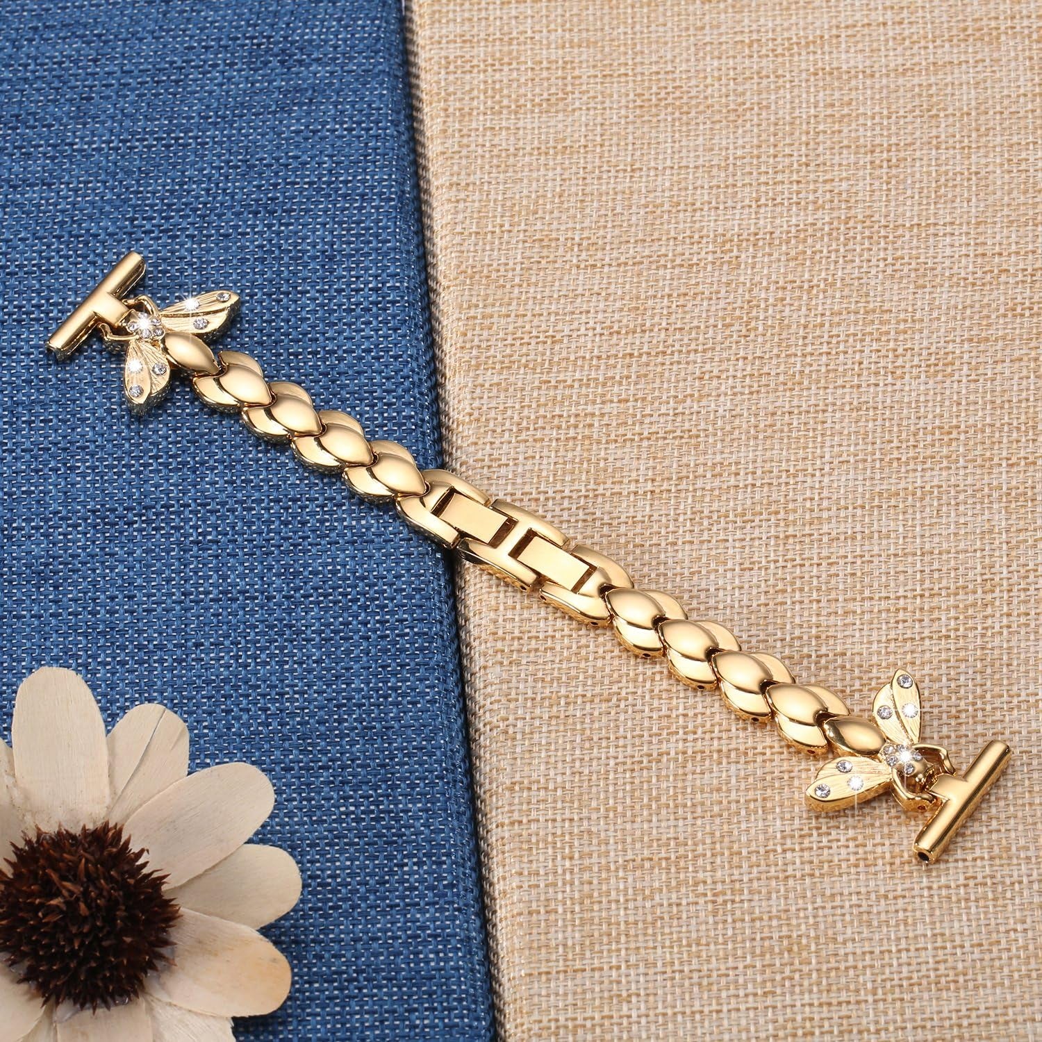 Sangaimei Strap Compatible Apple Watch Ultra Band 49Mm 45Mm 44Mm 42Mm 41Mm 40Mm 38Mm Women Bee Iwatch Band Stainless Steel Wristband for Apple Watch Series 8/7/6/5//4/3/2/1/SE  SaNgaiMEi   