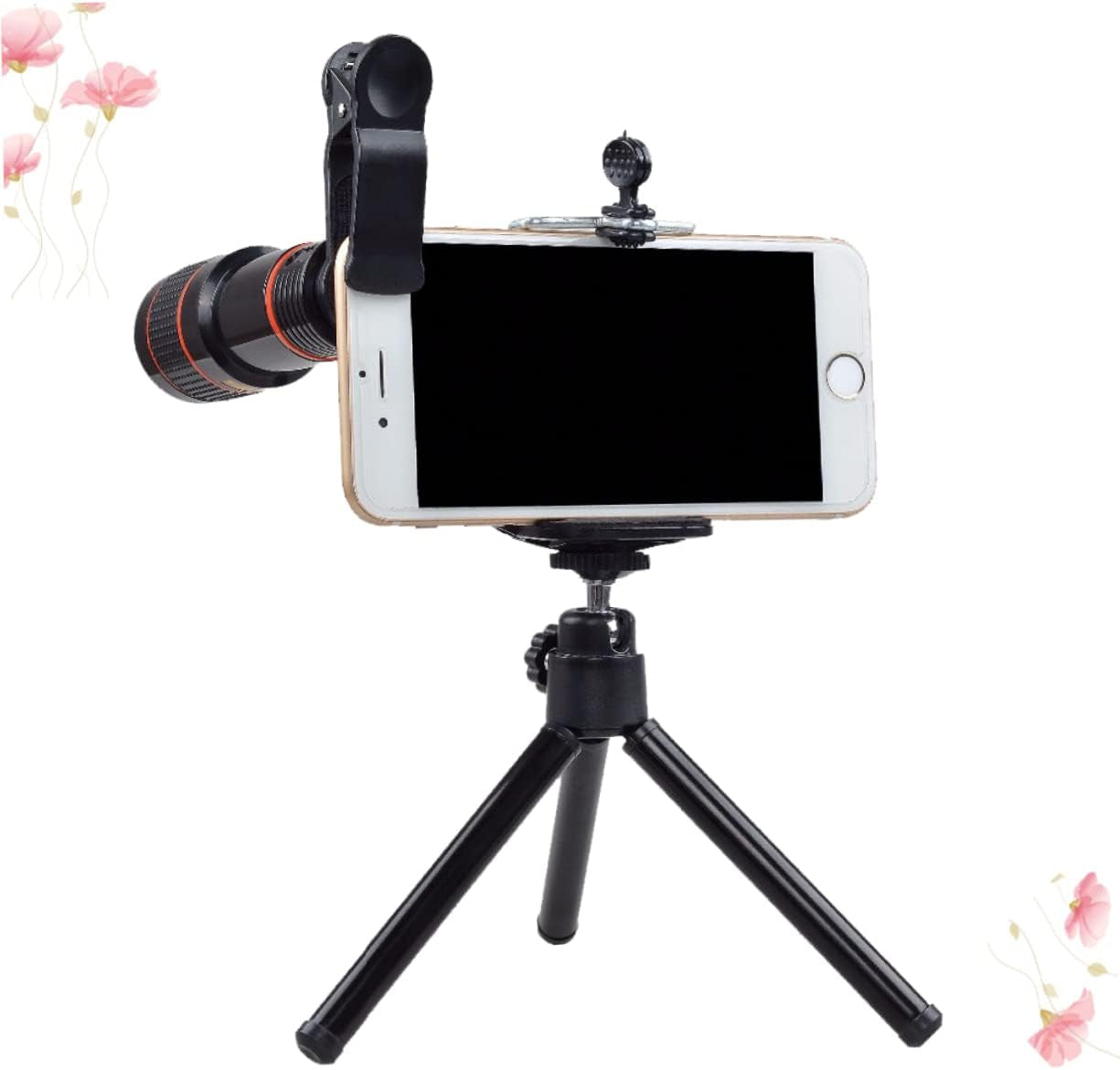 Generic 1 Set Cell Phone Camera Lens Smartphone Camera Lens Phone Camera Lens 12X Telephoto Lens Telephoto Lens with Tripod Optical Cell Phone Lens 12X Telephoto Lens Telescope Telephone  Generic   