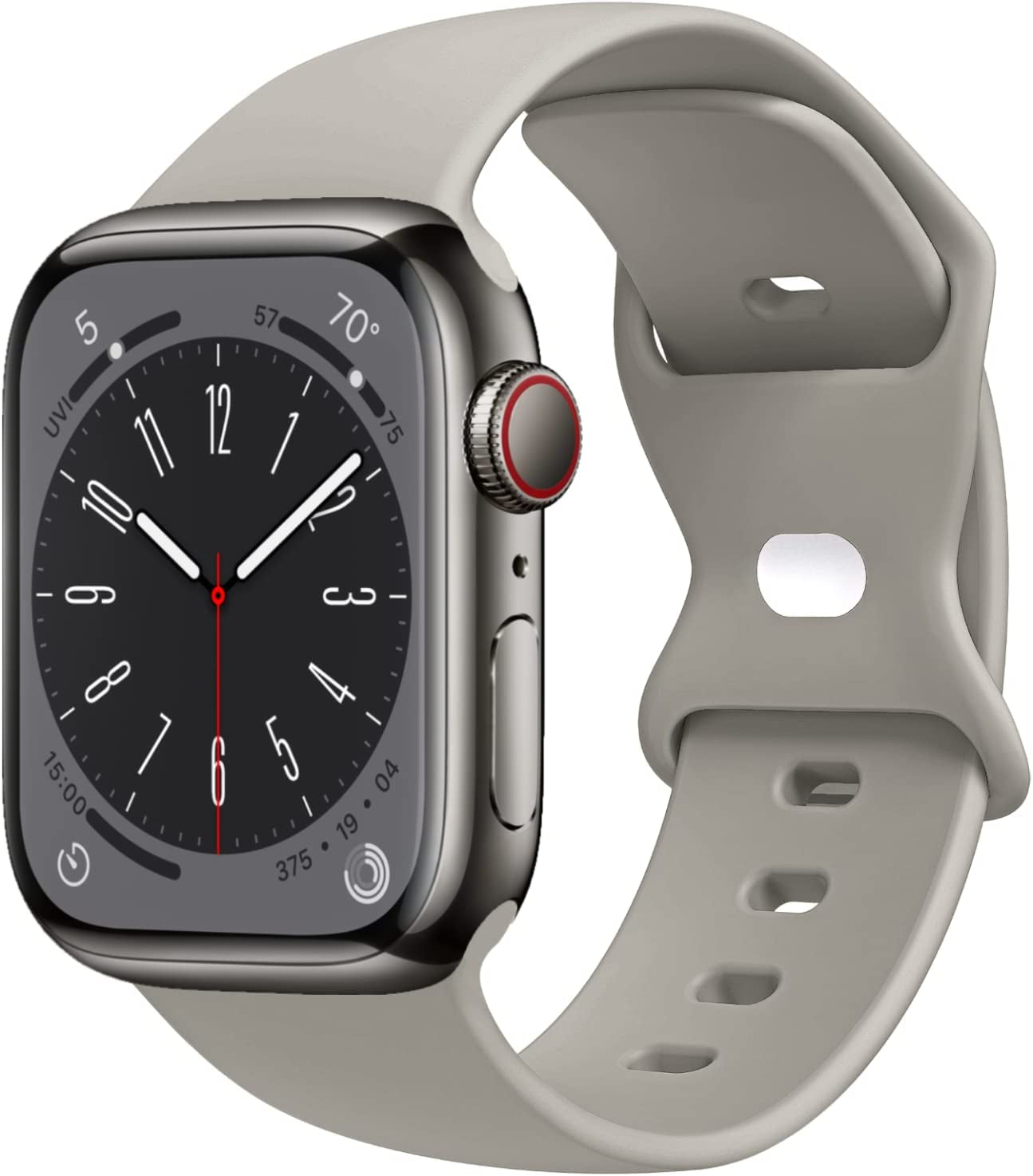 STG Sport Watch Band Compatible with Apple Watch Band 38Mm 40Mm 41Mm 42Mm 44Mm 45Mm 49Mm, Soft Silicone Replacement Sport Strap Compatible for Iwatch Ultra SE Series 8/7/6/5/4/3/2/1 (42Mm/44Mm/45Mm/49Mm, Klein Blue)  STG Concrete 42mm/44mm/45mm/49mm 