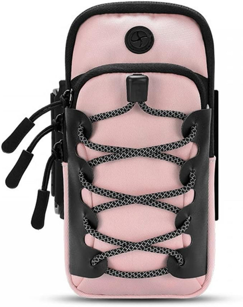 Mioyoow Running Armband,Reflective Waterproof Phone Running Holder with Headphone Jack Design for Walking,Hiking,Biking,Jogging  MiOYOOW pink below 7"  