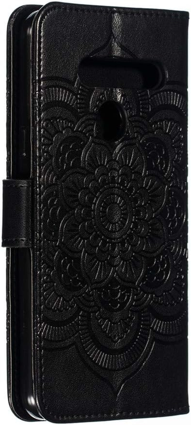 Asdsinfor LG G8 Case Full Stylish Advanced Embossing Wallet Case Credit Cards Slot with Stand for PU Leather Shockproof Flip Magnetic Case for LG G8 / G8S / G8 Thinq Sunflower Black LD  Asdsinfor   