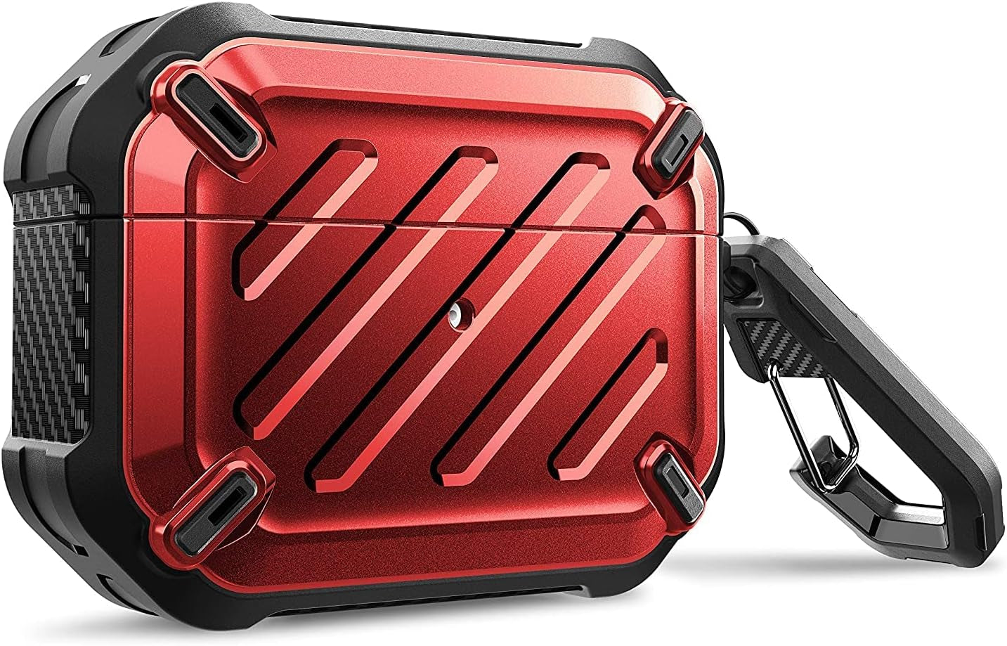 Supcase Unicorn Beetle Pro Series Case Designed for Airpods Pro, Full-Body Rugged Protective Case with Carabiner for Apple Airpods Pro (Darkgreen)  SUPCASE Red  