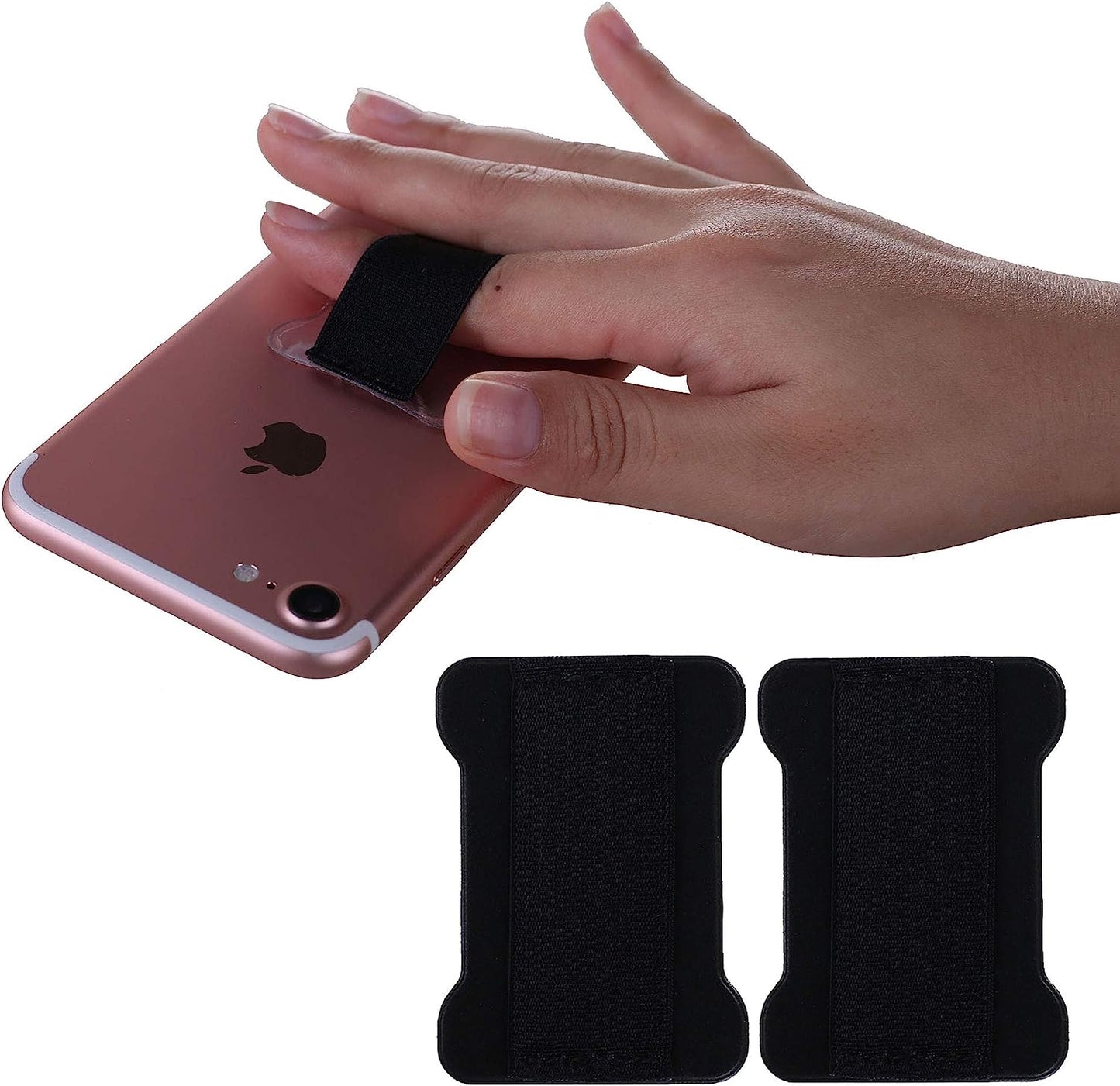Cheap Sunday Cellphone Strap Holder for Back of Phone - Ultra Slim Universal Loopy Phone Grip Finger Strap Holder with Adhesive to Stick on (Black 2 Packs)  Cheap Sunday   