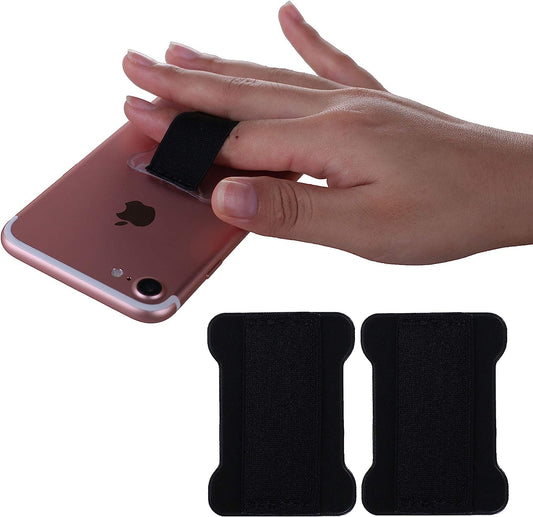 Cheap Sunday Cellphone Strap Holder for Back of Phone - Ultra Slim Universal Loopy Phone Grip Finger Strap Holder with Adhesive to Stick on (Black 2 Packs)  Cheap Sunday   