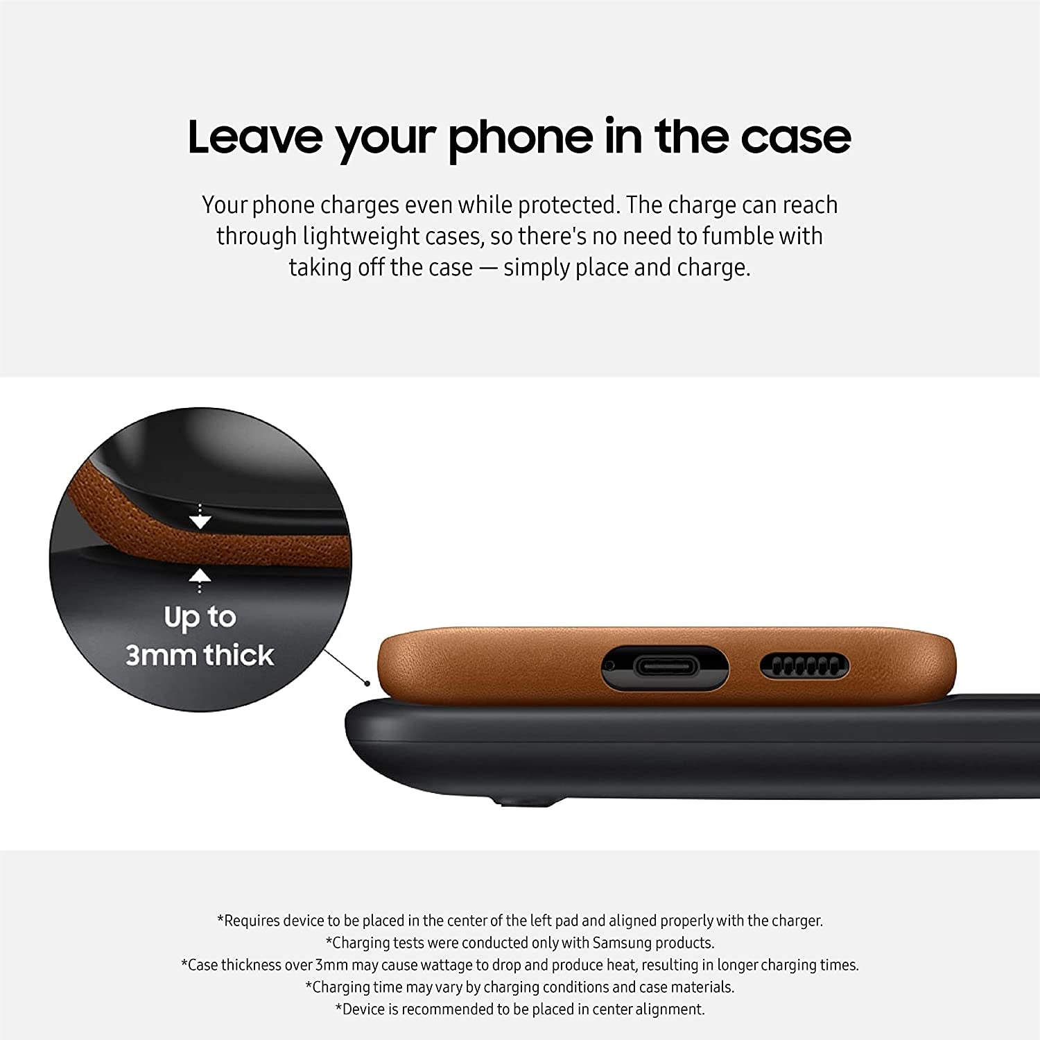 SAMSUNG 9W Wireless Charger Duo W/ USB C Cable, Charge 2 Devices at Once, Cordless Super Fast Charging Pad for Galaxy Phones and Devices, 2021, US Version, Black  Samsung   