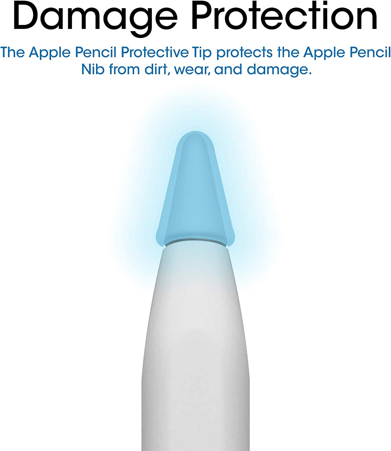 Techmatte Apple Pencil Tip Cover (8-Pack, Clear) Drawing Increased Friction Tool Compatible with Apple Pencil 1 and 2  TechMatte   