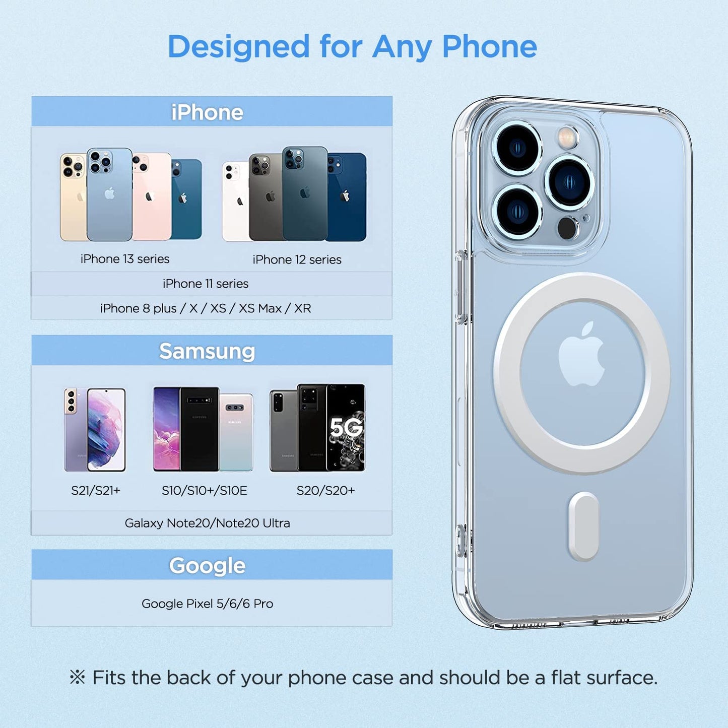 OUTXE Magnetic Adapter Ring 2 Pack, Universal Magnet Sticker Compatible with Magsafe Accessories & Wireless Charging for Iphone 14/13/12/11 Mini Pro Max, Galaxy S22/S21 Fe Ultra and Phone Case -White  OUTXE   