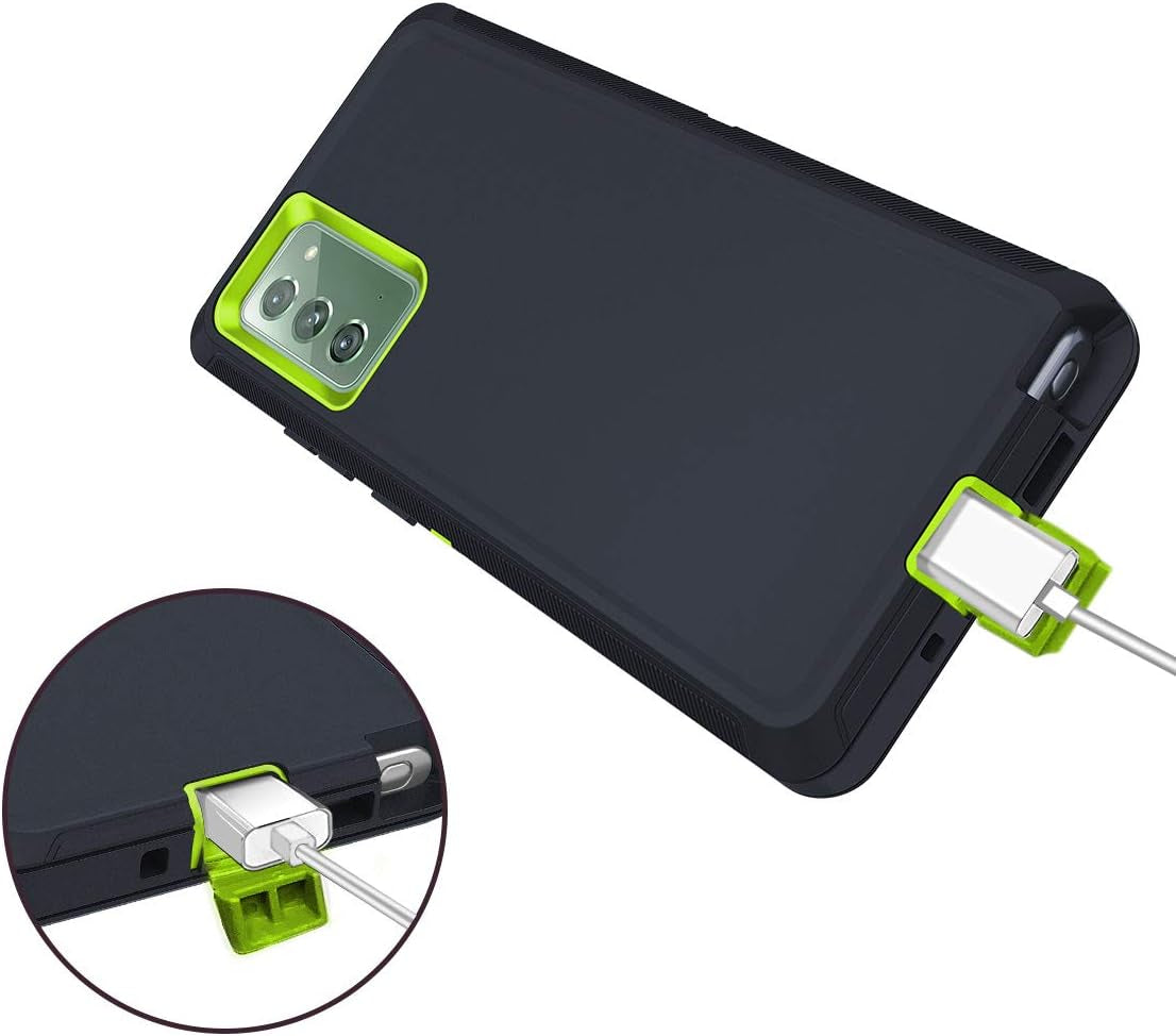 I-HONVA for Galaxy Note 20 Ultra Case Shockproof 3 in 1 Full Body Protection [Without Screen Protector] Rugged Heavy Duty Durable Cover Case for Samsung Galaxy Note 20 Ultra 5G 6.9 Inch,Grey/Green  I-HONVA   