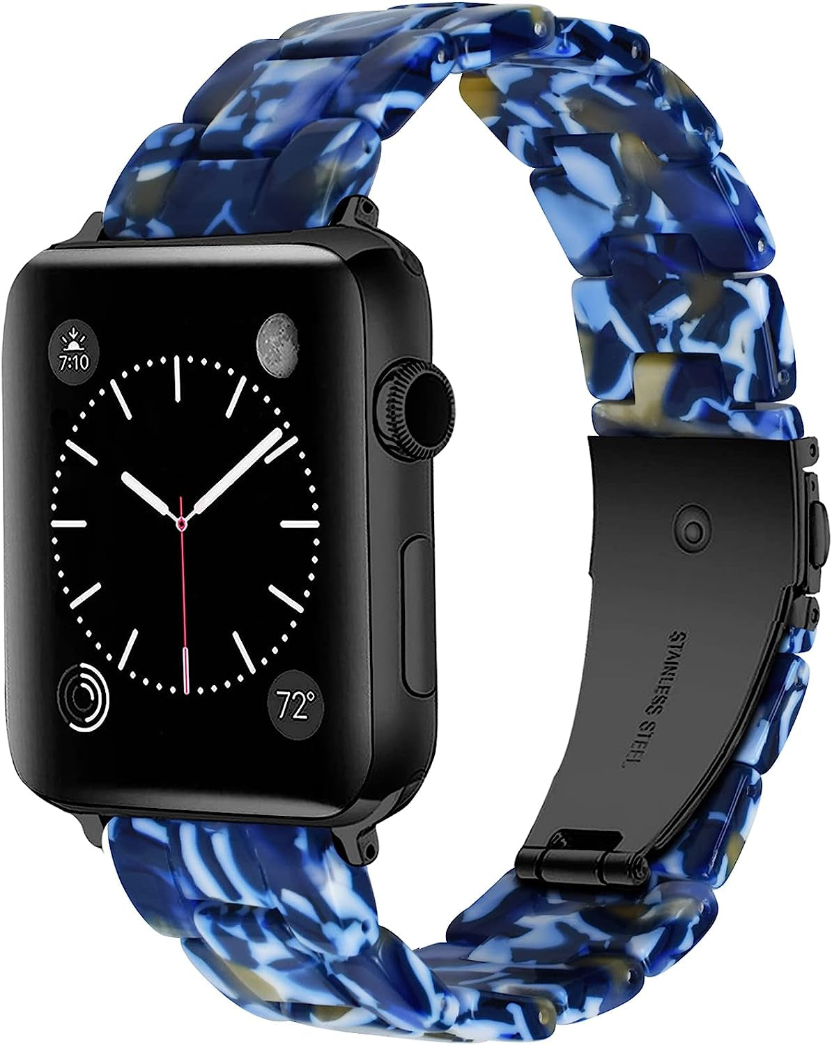 NYENEIL Compatible with Apple Watch Band 38Mm 40Mm 41Mm 42Mm 44Mm 45Mm Ultra 49Mm for Iwatch SE Lightweight Resin Wristband Bracelet Strap Series 8 7 6 5 4 3 2 1 Mens Womens  NYENEIL sky blue 38MM/40MM/41MM 