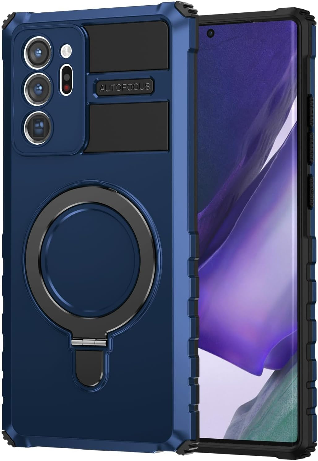 THMEIRA Samsung Galaxy Note 20 Ultra Magnetic Case [Compatible with Magsafe] Samsung Galaxy Note 20 Ultra Case with Ring Kickstand, Military Grade Heavy Duty Case for Samsung Note 20 Ultra, Green  THMEIRA Blue Samsung Note 20 Ultra 