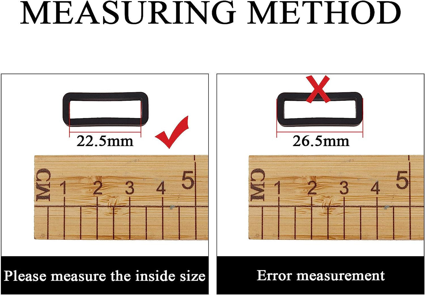 GORGECRAFT 10Pcs 22Mm Rubber Replacement Watch Band Strap Loops Silicone Watch Strap Keeper Holder Retainer with Removable Tools  GORGECRAFT   