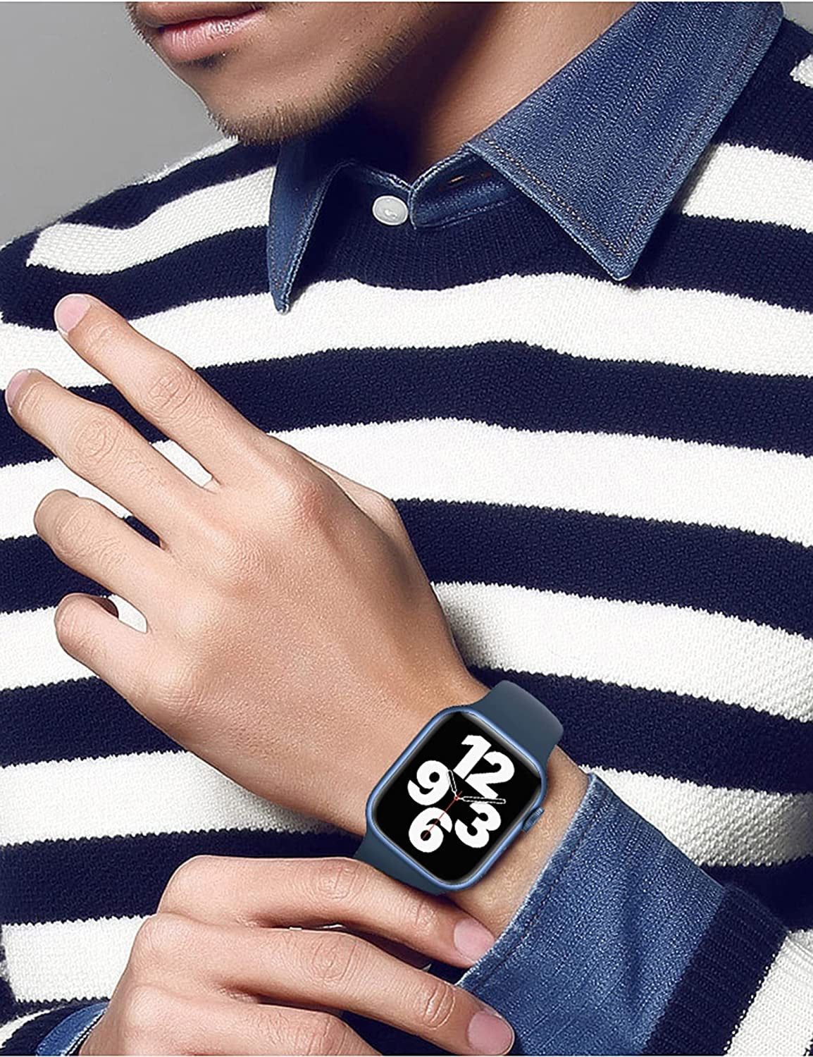 15Pack Watch Bands Compatible for Apple Watch Band 38Mm 40Mm 42Mm 44Mm 45Mm 49Mm Women Men, Soft Silicone Sport Band Strap for Iwatch Bands Series Ultra 8 7 6 5 4 3 2 1 SE  Topokiyu   