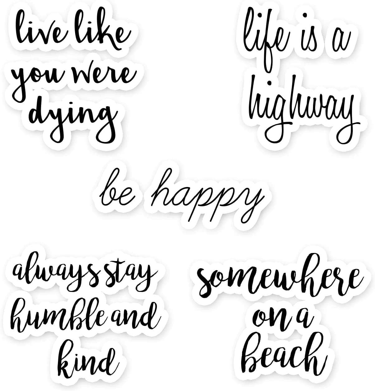 Inspirational Magnet Pack - Inspirational Laptop Magnets Car Refrigerator Metal Sign Magnetic Vinyl 5"  Rasso Graphic Studio   