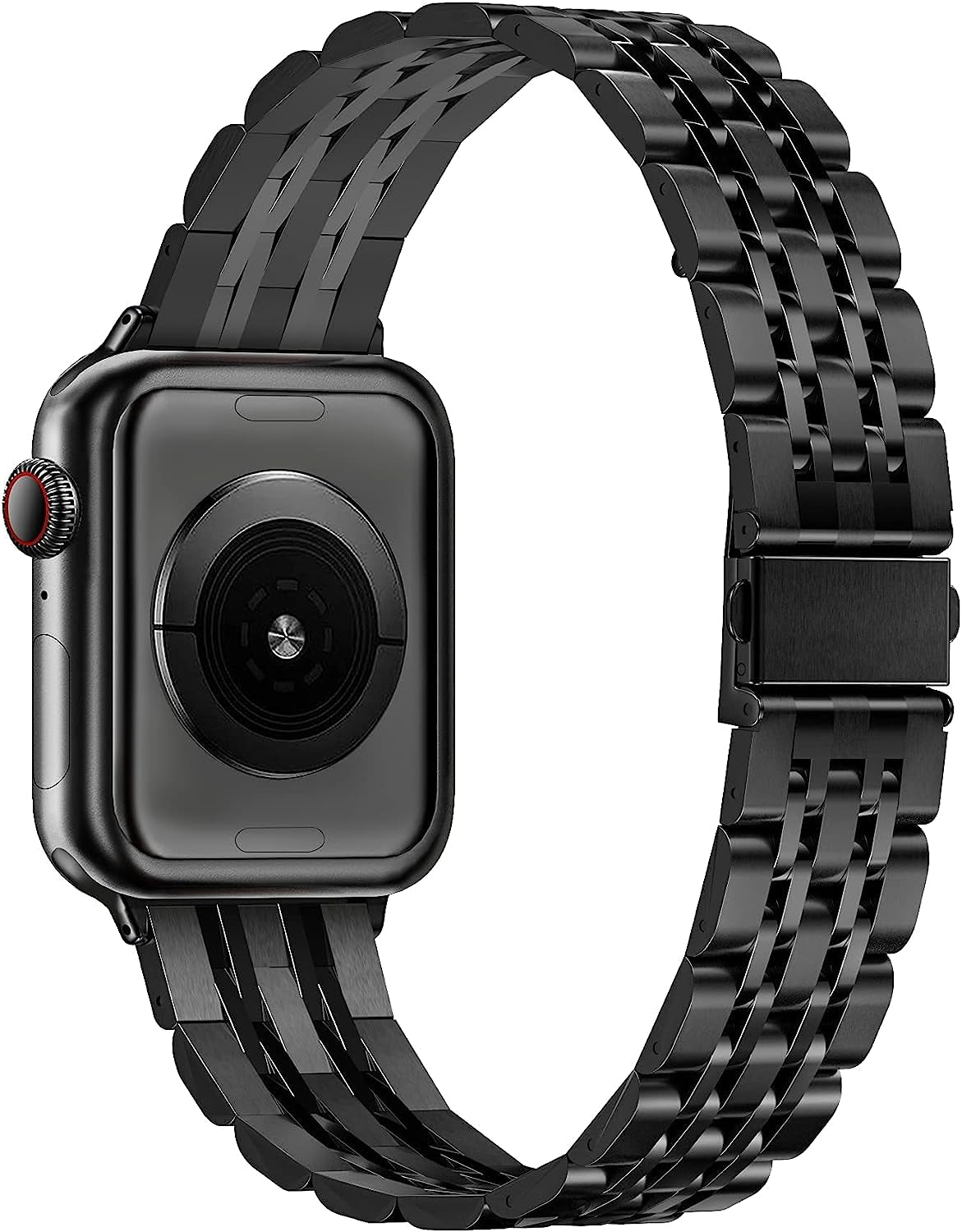 Stainless Steel Watch Band Compatible with Apple Watch Bands 42Mm 44Mm with Stainless Steel Buckle, Replacement Wristband Strap for Women Men  ENFAN   