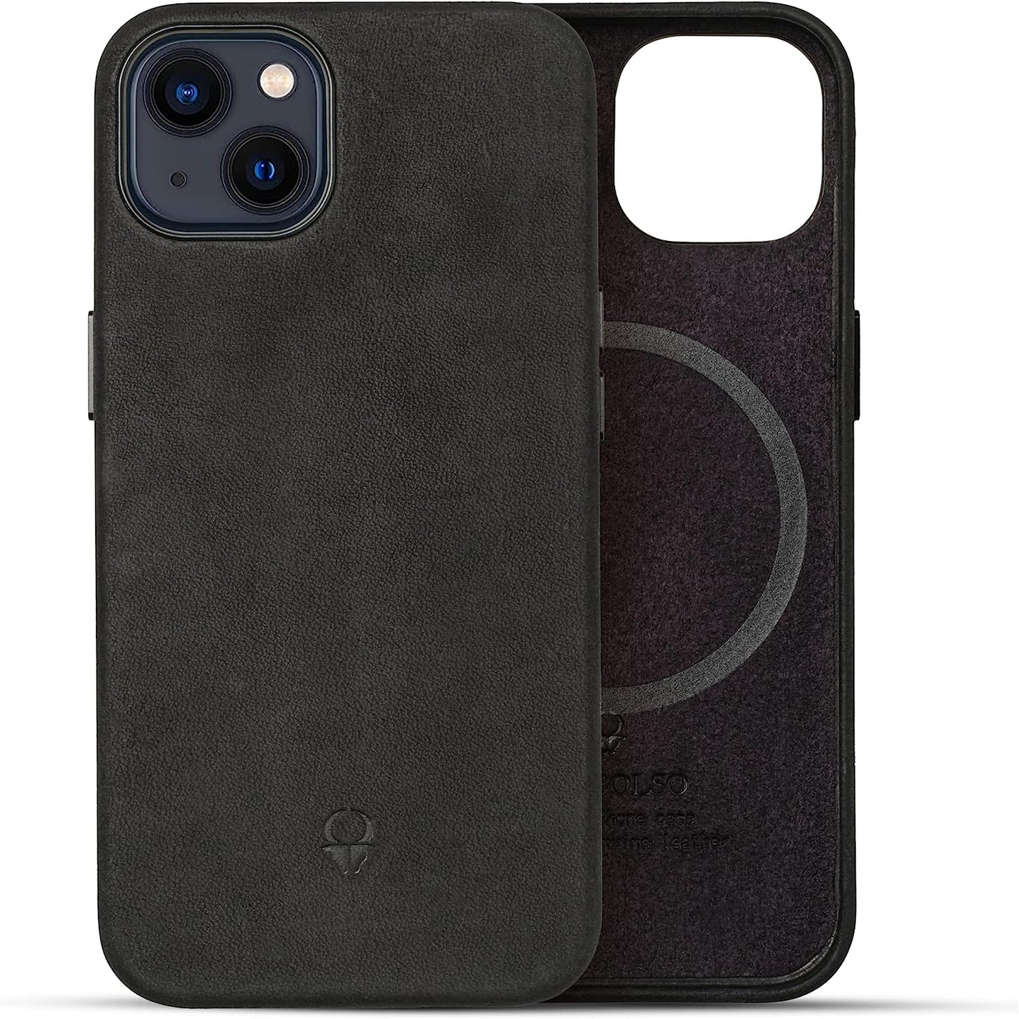 DONBOLSO Genuine Leather Wallet Case for Iphone 14 Pro Max - Holds 3 Cards, Compatible with Magsafe, Lip Screen Protection, Strong Magnetic Closure - Vintage & Elegant Design  DONBOLSO Vintage Black iPhone 14 Case 