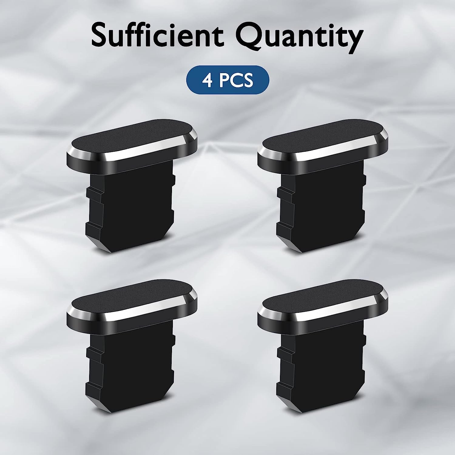 4 Pieces anti Dust Plugs,Iphone Plug Cover Iphone 7 plus Charger Plug Protector Iphone Dust Plug Charger Protector Charging Dust Cover Compatible Iphone 7, 8,11, 12, Max/X/Xs/Xr, Plus(Black)  Hi.FANCY   