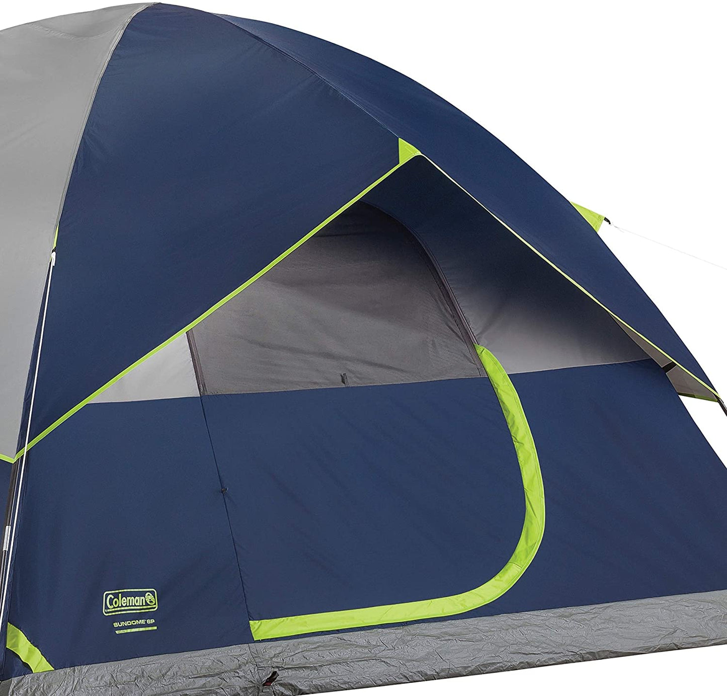 Coleman Sundome Camping Tent, 2/3/4/6 Person Dome Tent with Easy Setup, Included Rainfly and Weathertec Floor to Block Out Water, 2 Windows and 1 Ground Vent for Air Flow with Charging E-Port Flap  The Coleman Company, Inc.   