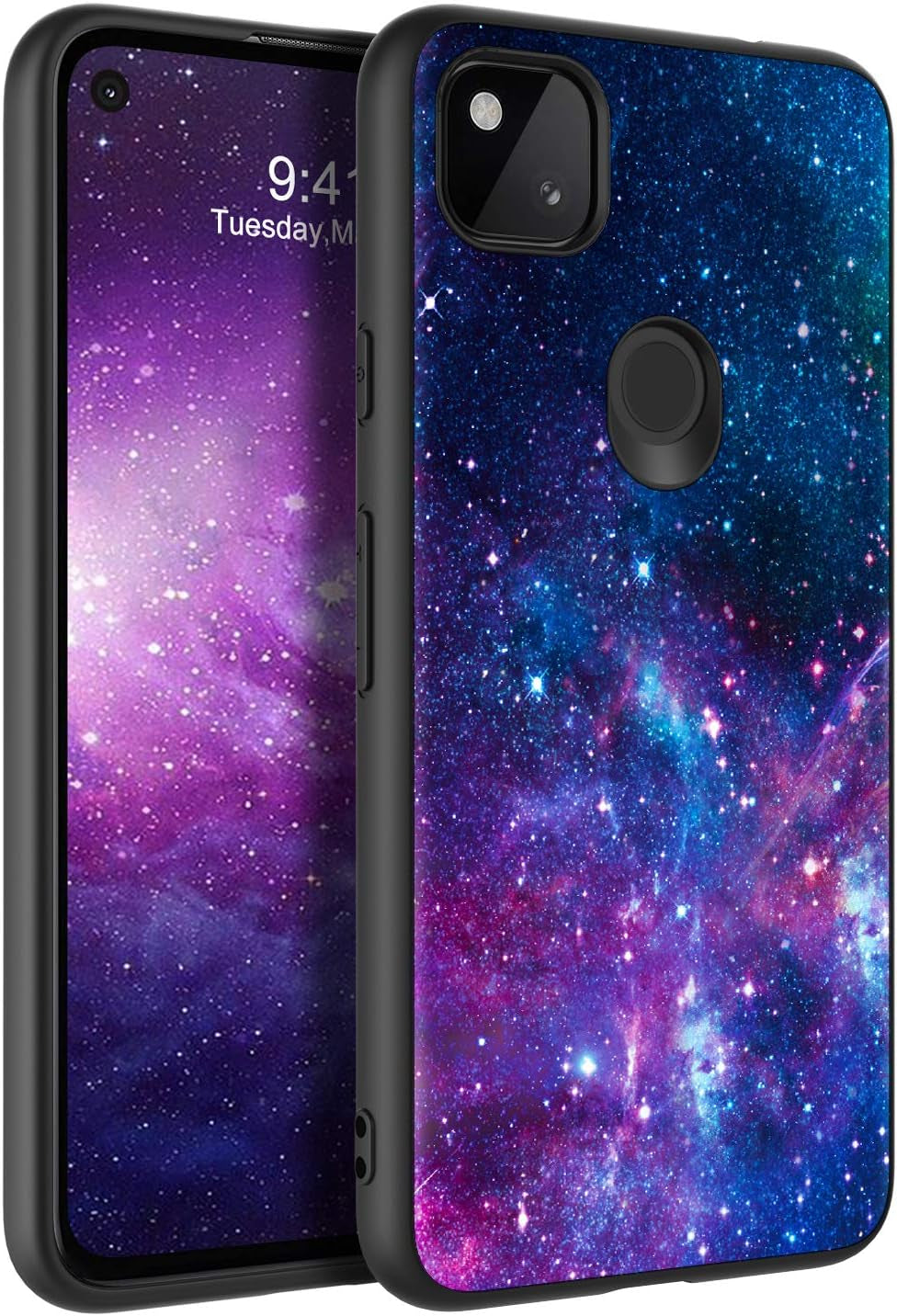 BENTOBEN Pixel 4A Case, Google Pixel 4A Case, Slim Fit Glow in the Dark Slim Protective Hybrid Hard PC Soft TPU Bumper Girls Women Cover for Google Pixel 4A 4G,Nebula/Galaxy  BENTOBEN   
