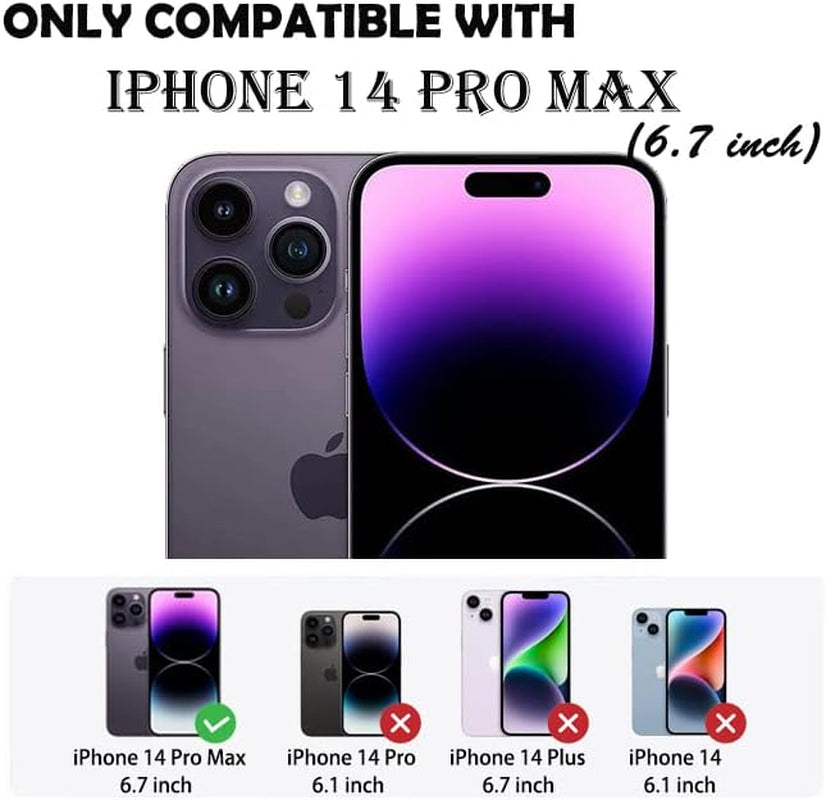 Annymall for Iphone 14 Pro Max Clear Case with 2 Screen Protector,Heavy Duty Shockproof Drop Protection Phone Cover Rugged Durable Full Body Bumper Hard Case for Apple Iphone 14 Pro Max (Black/Clear)  Annymall   