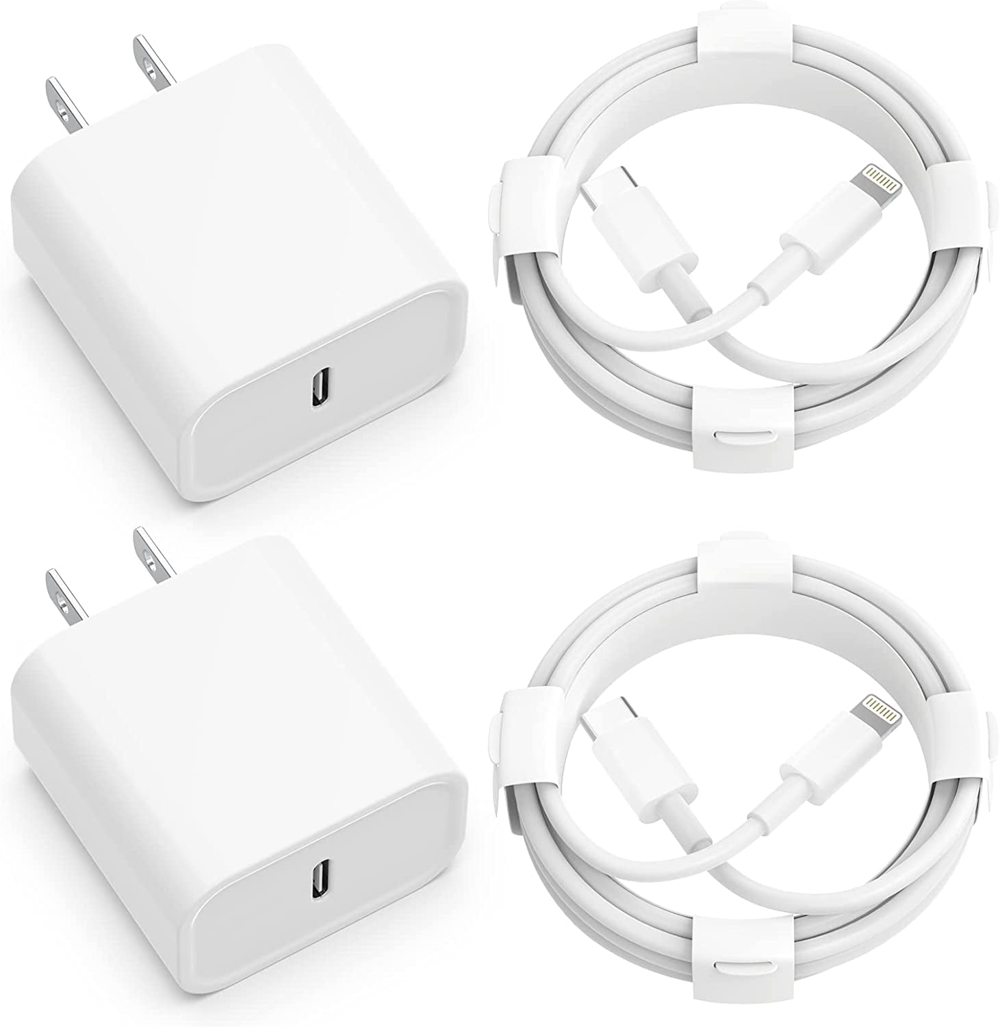 Iphone 14 13 12 Fast Charger【Apple Mfi Certified】 20W PD USB C Wall Charger 2-Pack 6FT Cable Fasting Charging Adapter Compatible with Iphone 14 Pro Max/13 Pro Max/12 Pro Max/11 Pro Max/Xs Max/Xs/Xr/X.  KRISLOG   