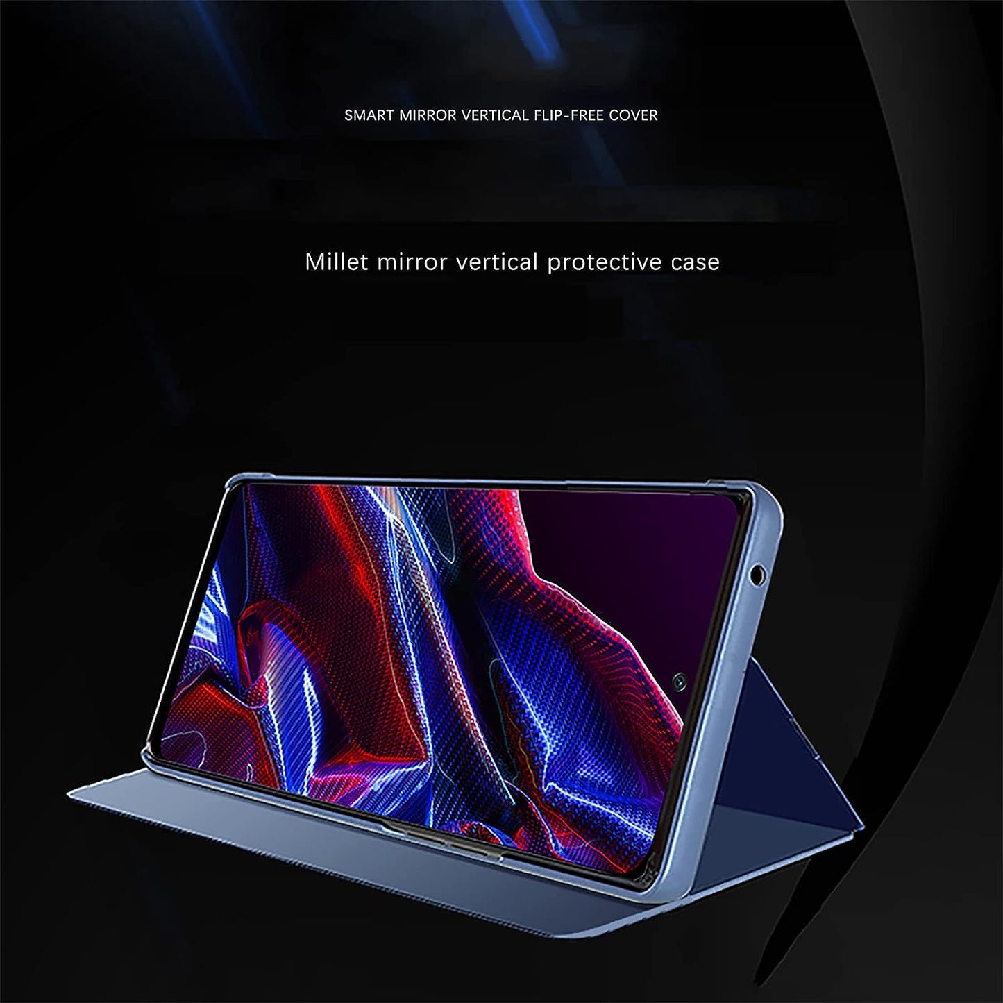 Tncavo for Xiaomi Redmi Note 12 Pro plus Mirror Case for Women, Outdoor Makeup Clear Phone Cover with Kickstand for Xiaomi Redmi Note 12 Pro plus JM Silver  Tncavo   