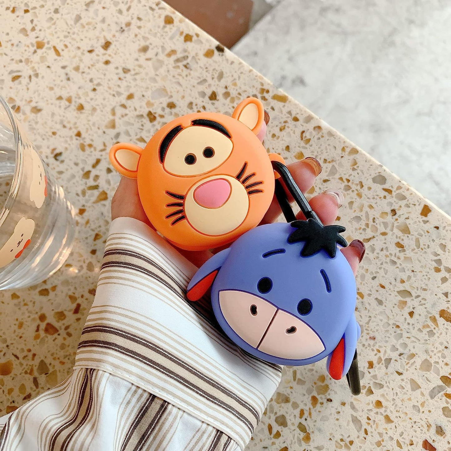 Case Compatible with Samsung Galaxy Buds 2 Case (2021)/ Galaxy Buds Pro (2021)/Galaxy Buds Live (2020)/Buds2 Pro Case (2022), Cartoon Anime Silicone Protective Cute Cover for Women Smart Donkey  KIRDEIVY   