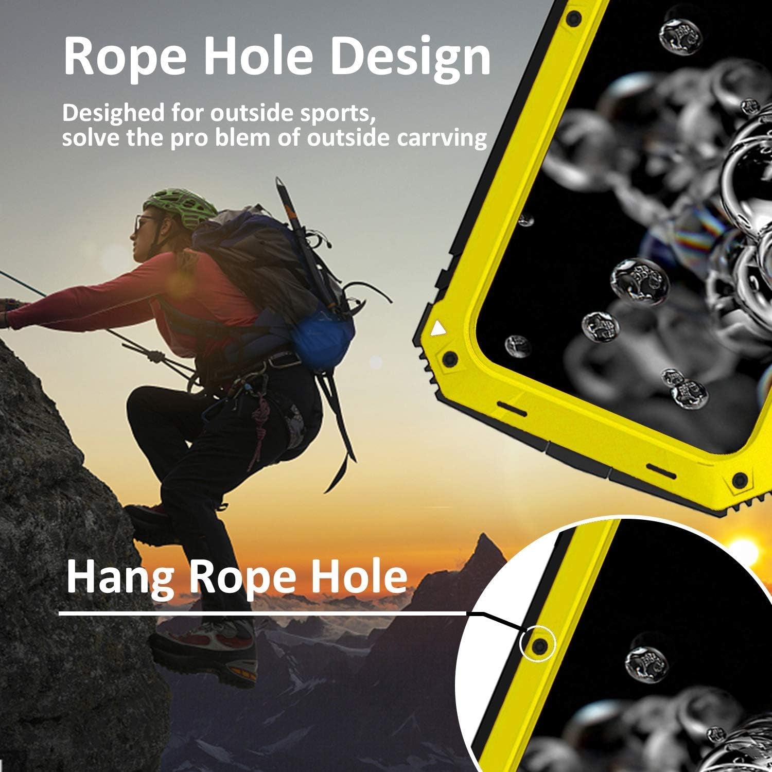 Simicoo Samsung Note 20 Ultra Metal Case with Screen Protector Military Rugged Heavy Duty Shockproof with Stand Camera Protector Full Cover Case for Note 20 Ultra (Yellow)  Simicoo   