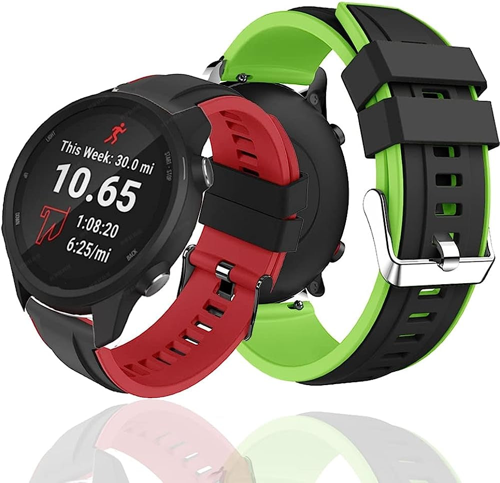 KAVJU Replacement Silicone Band Strap for Garmin Vivoactive 3 Vivomove HR Music Watchband Strap for Forerunner 245 245M 645 Wristband  KAVJU Random color 20mm 